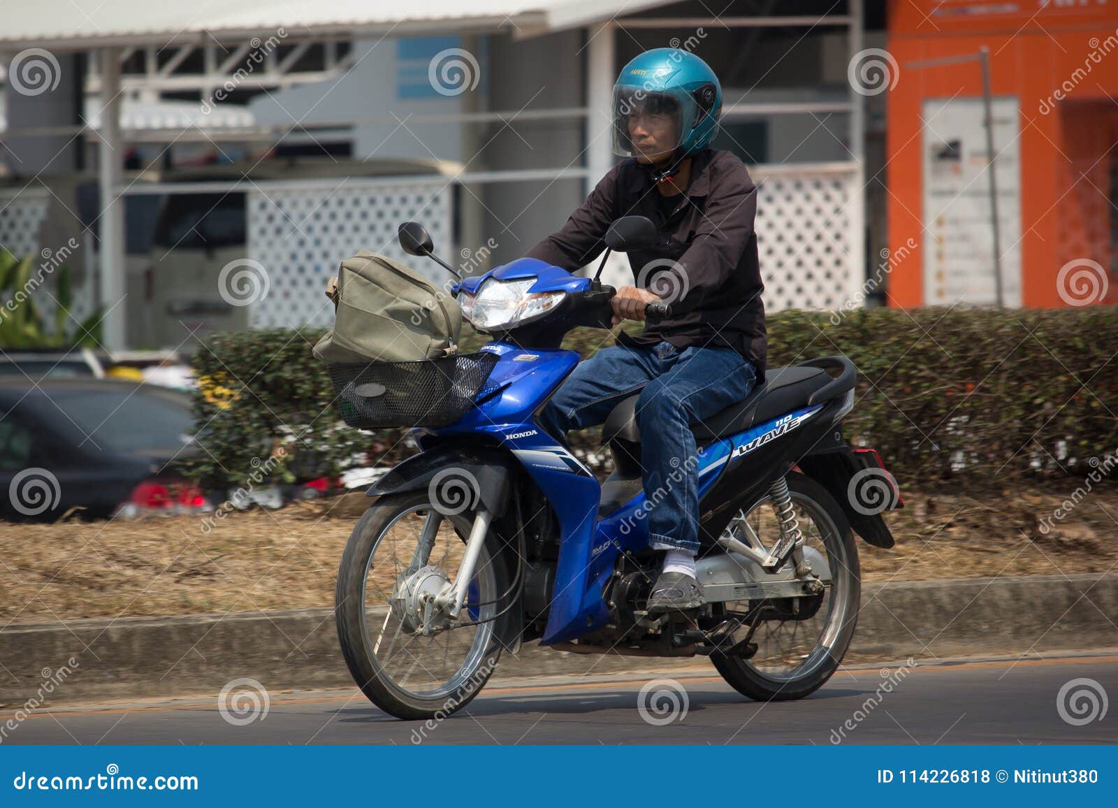 Private Honda Wave Motorcycle. Editorial Stock Photo - Image of ...