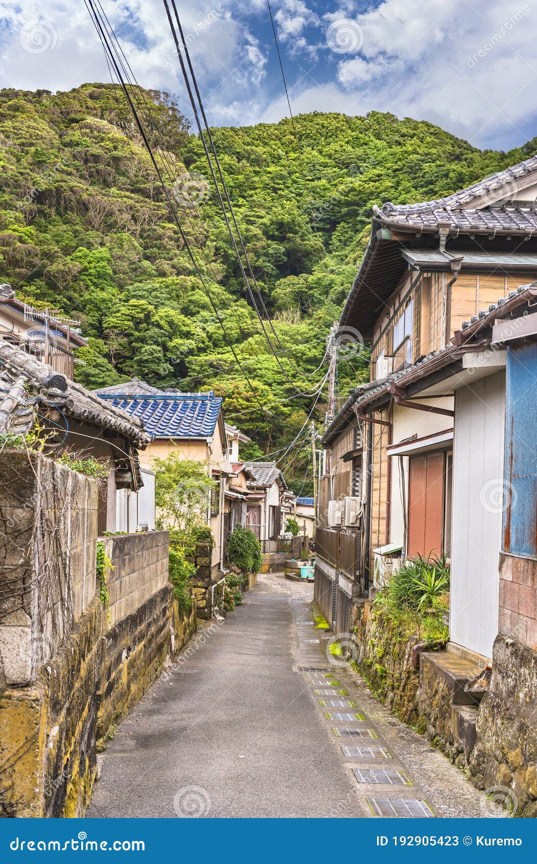 Narrow Path Covered with Moss in the Kanaya Village at the Foot of ...