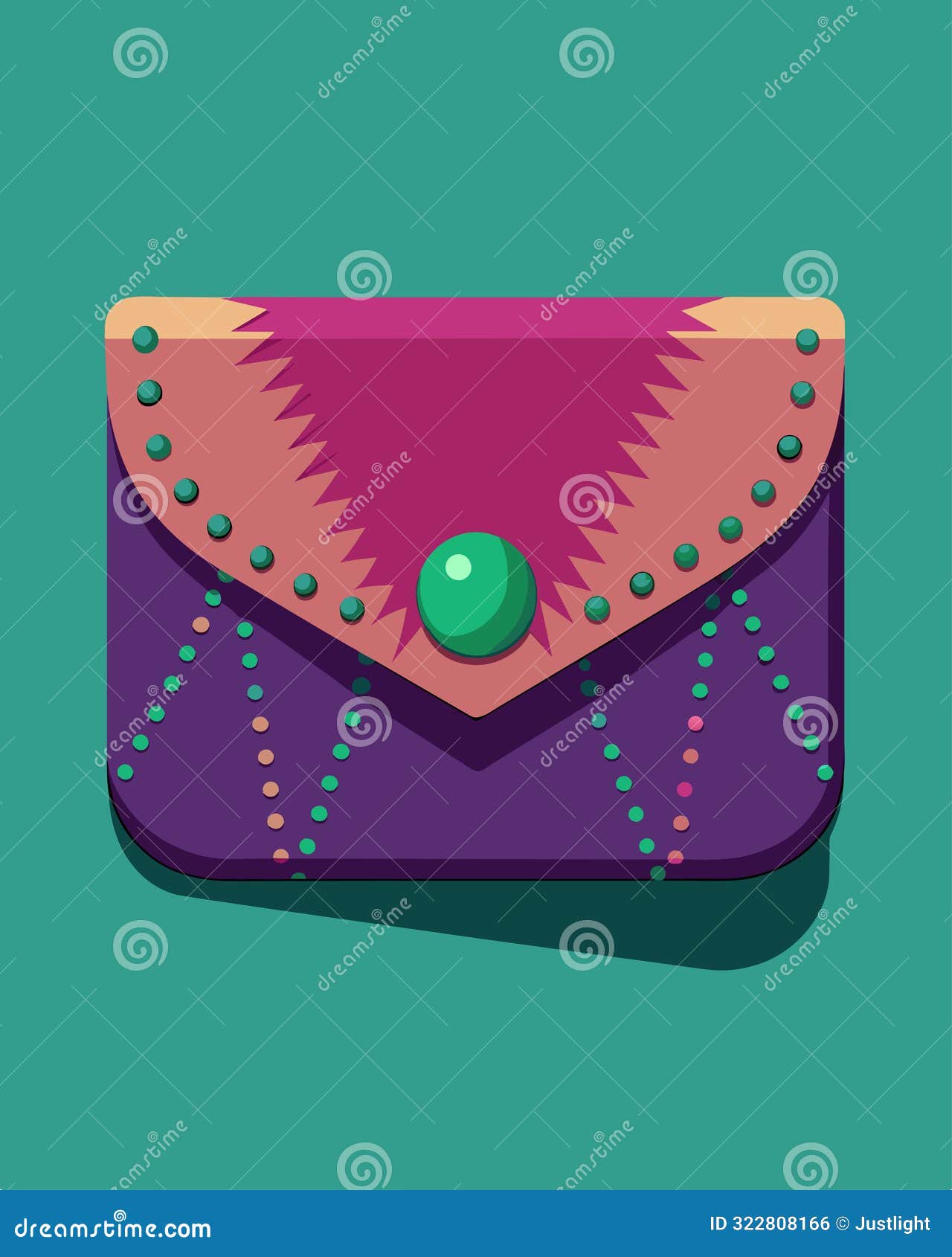 a chic clutch purse made from recycled leather scraps featuring oneofakind stitching and embellishments.. 