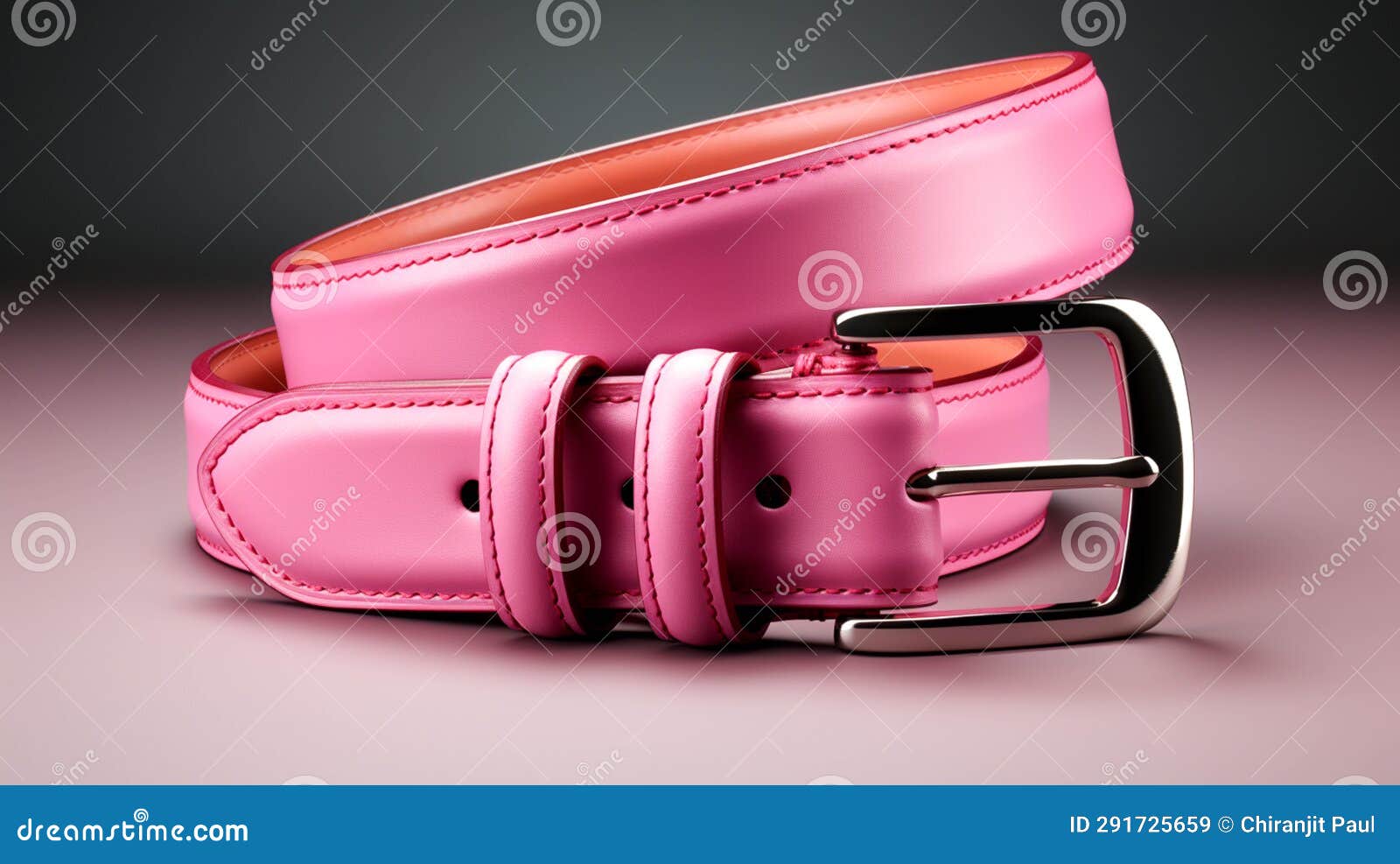 Chic Leather Brown Belt on White Background Stock Image Image of