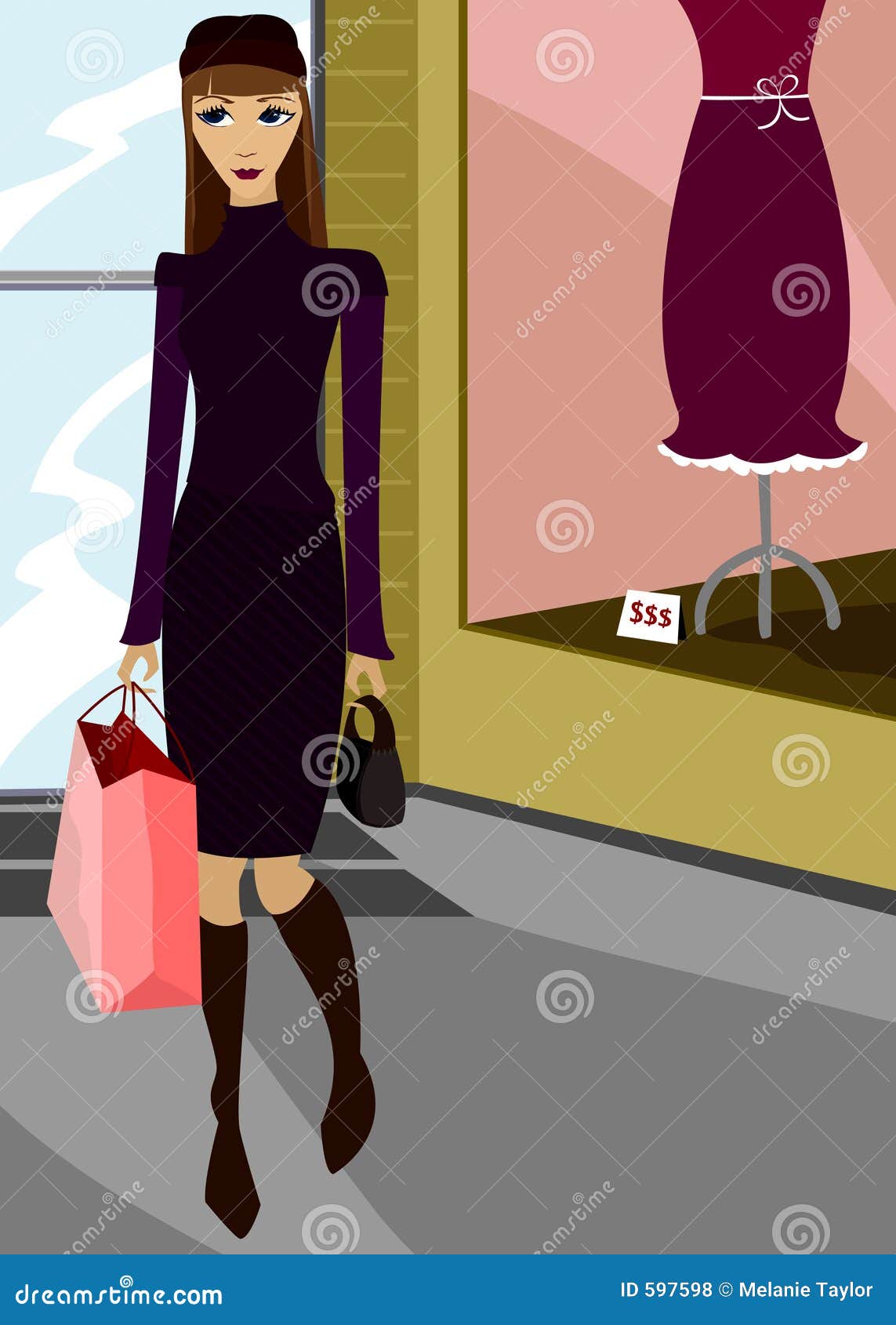 Chic Shopping Stock Vector Illustration Of Purchase Female 597598 Chic Shopping Stock Vector Illustration Of Purchase Female 597598