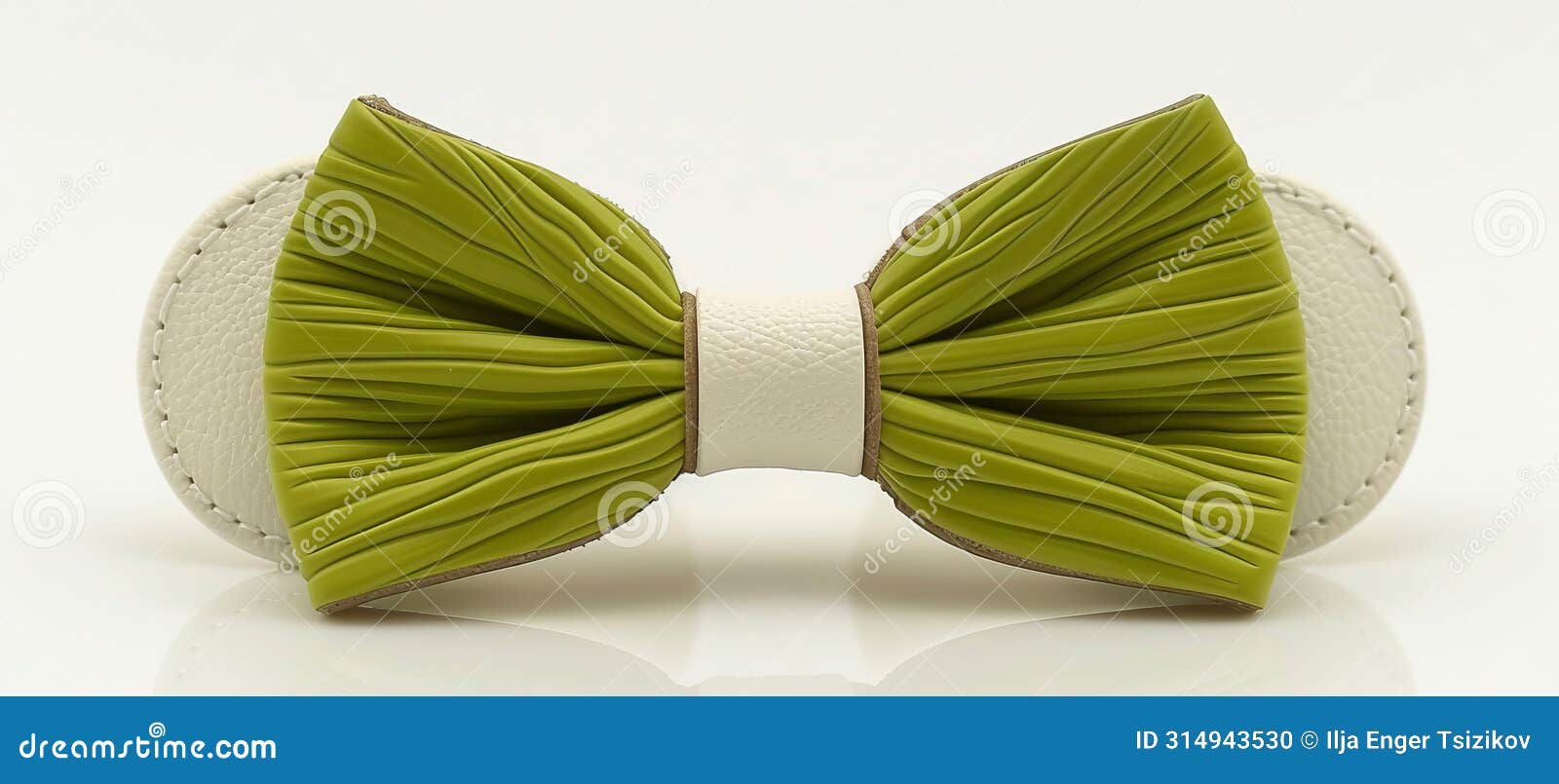 chic and trendy green and white ribbon bows for stylish and fashionable hair embellishments