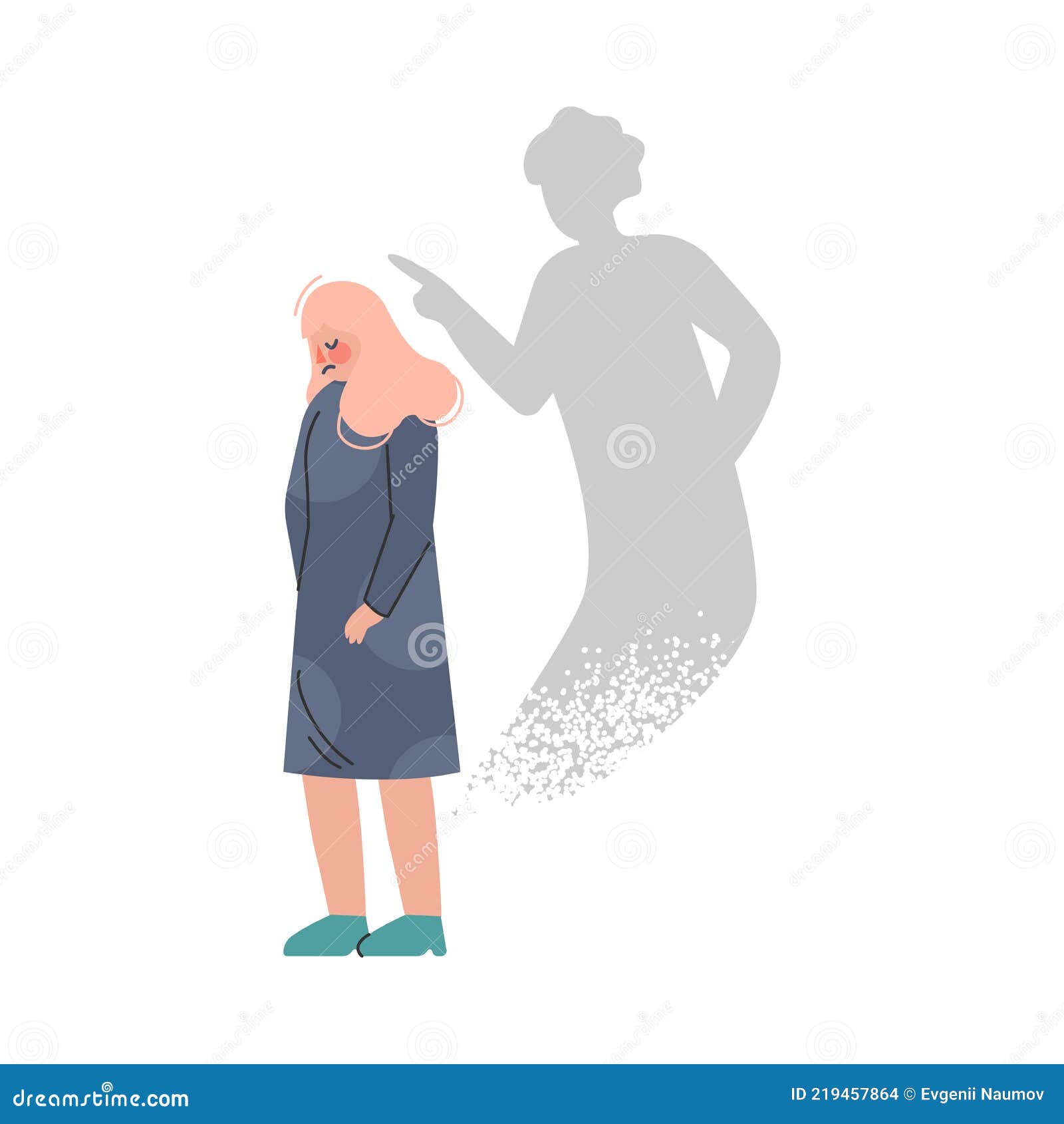 Chica Con Trastorno Bipolar Personalidad Dividida Persona Femenina Que  Sufre De Enfermedad Psicológica Vector De Dibujos Animados Ilustración del  Vector - Ilustración de problema, humano: 219457864