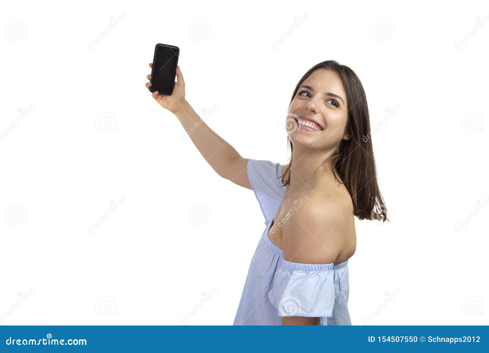 Chica Joven Atractiva Que Toma Un Selfie Foto De Archivo Imagen De