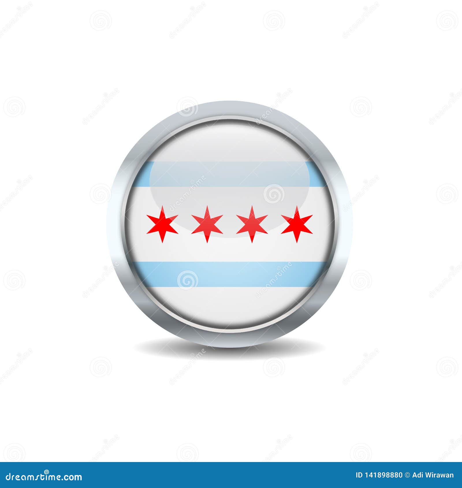 Download Chicago Circle Button Flag Background Vector Stock Vector ...