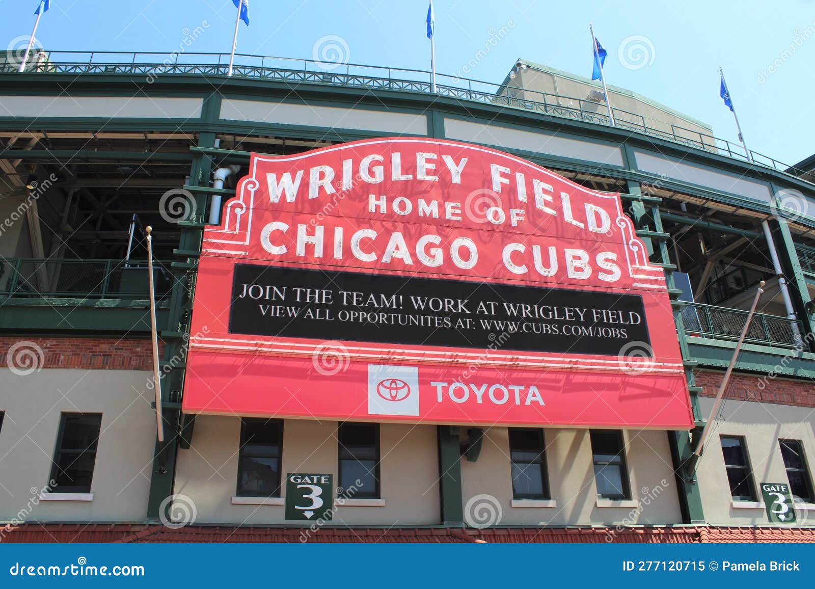 Chicago Cubs Marquee in Summer 2023 Editorial Image Image of