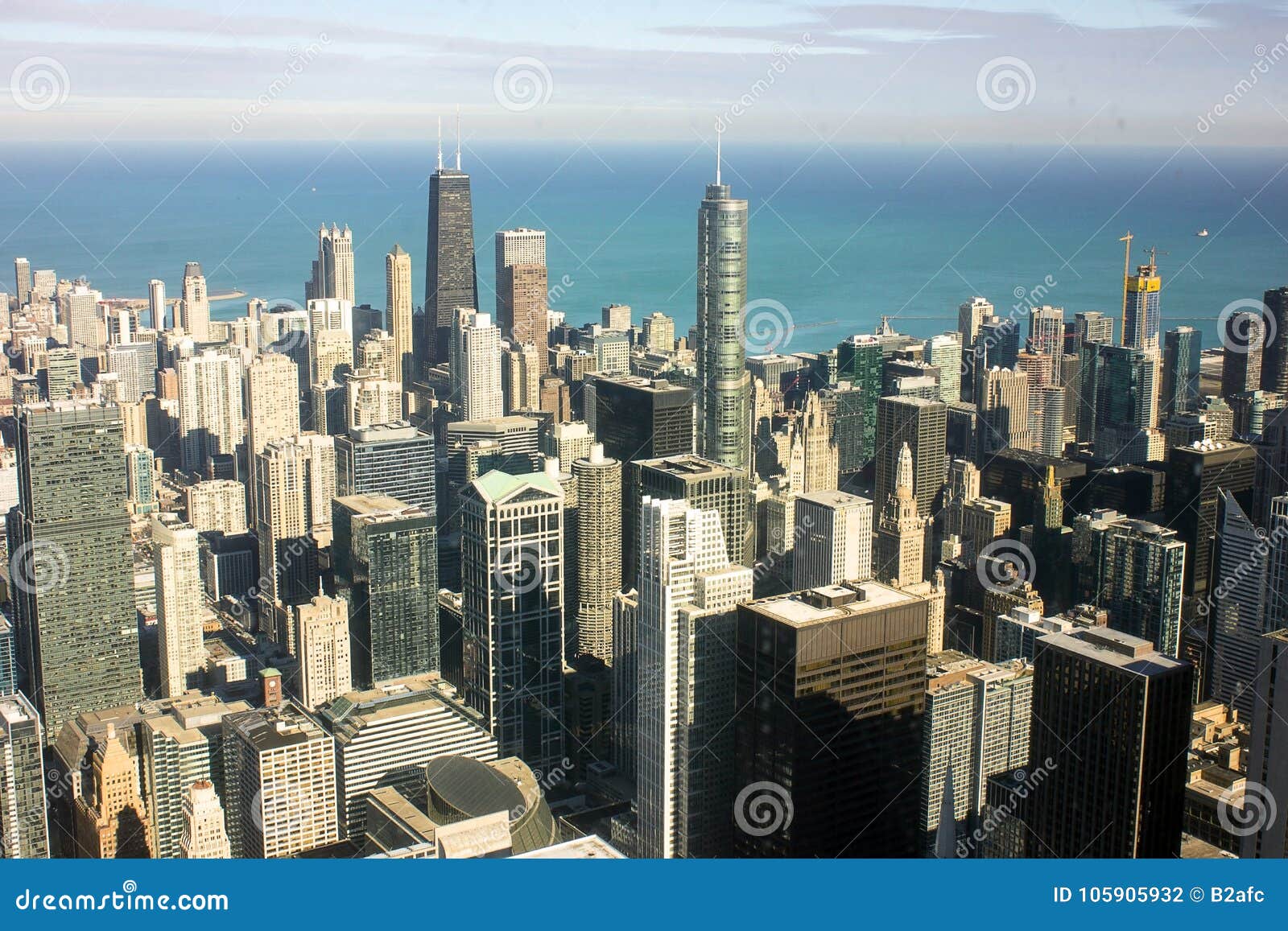 chicago downtown as seen from the willis tower