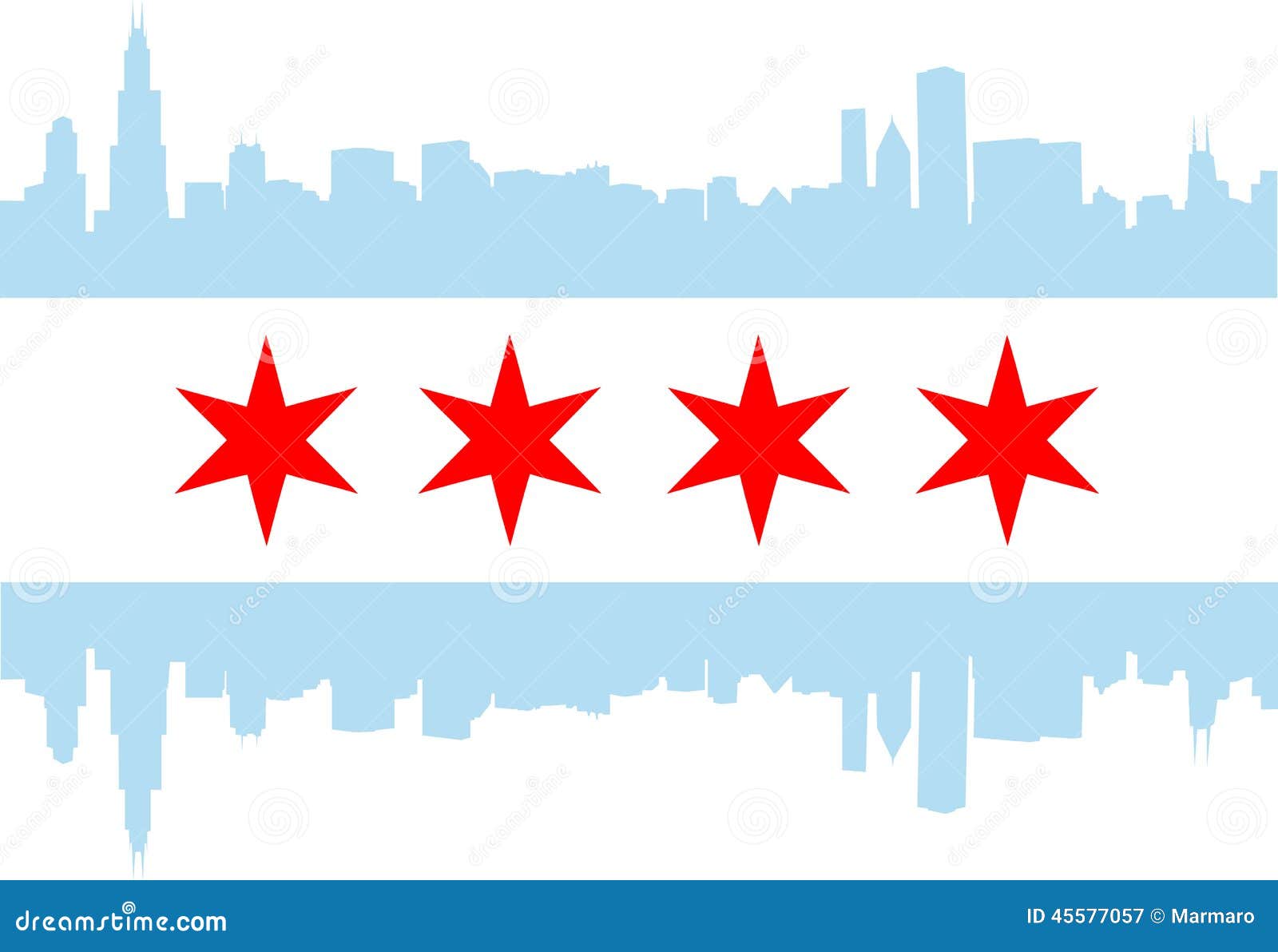 Download Chicago Flag Stock Photo - Image: 45577057