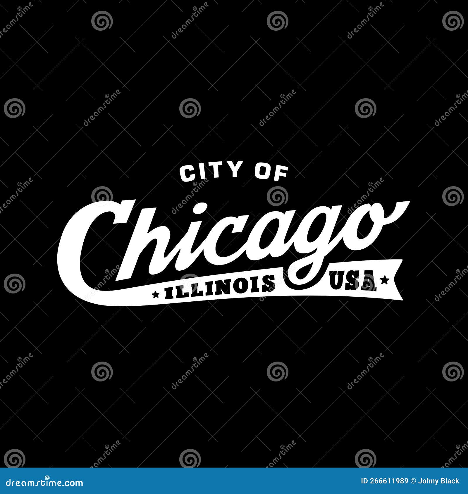 Chicago Illinois Lettering Design. Chicago Typography Design. Vector ...