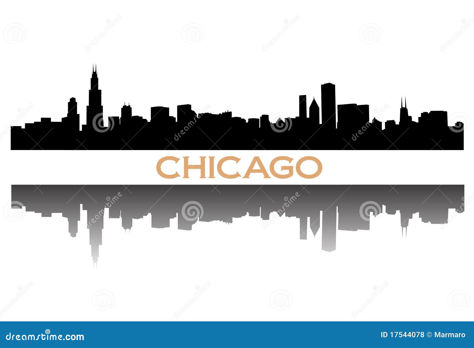 Chicago Skyline stock vector. Illustration of tower, city - 17544078