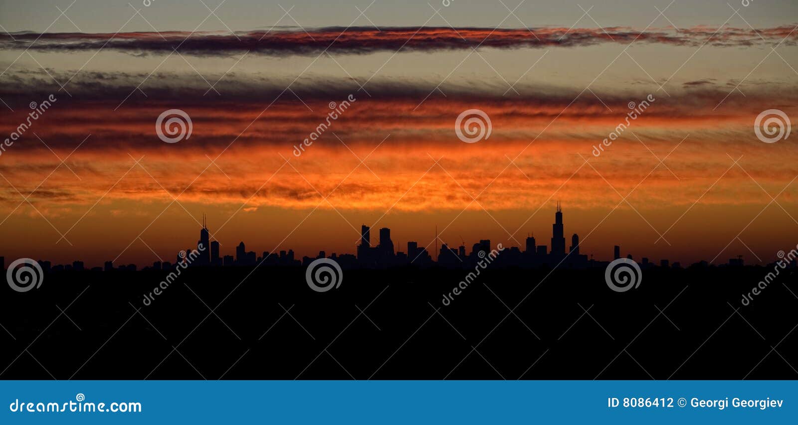 Chicago Sunrise stock photo. Image of morning, chicago 8086412