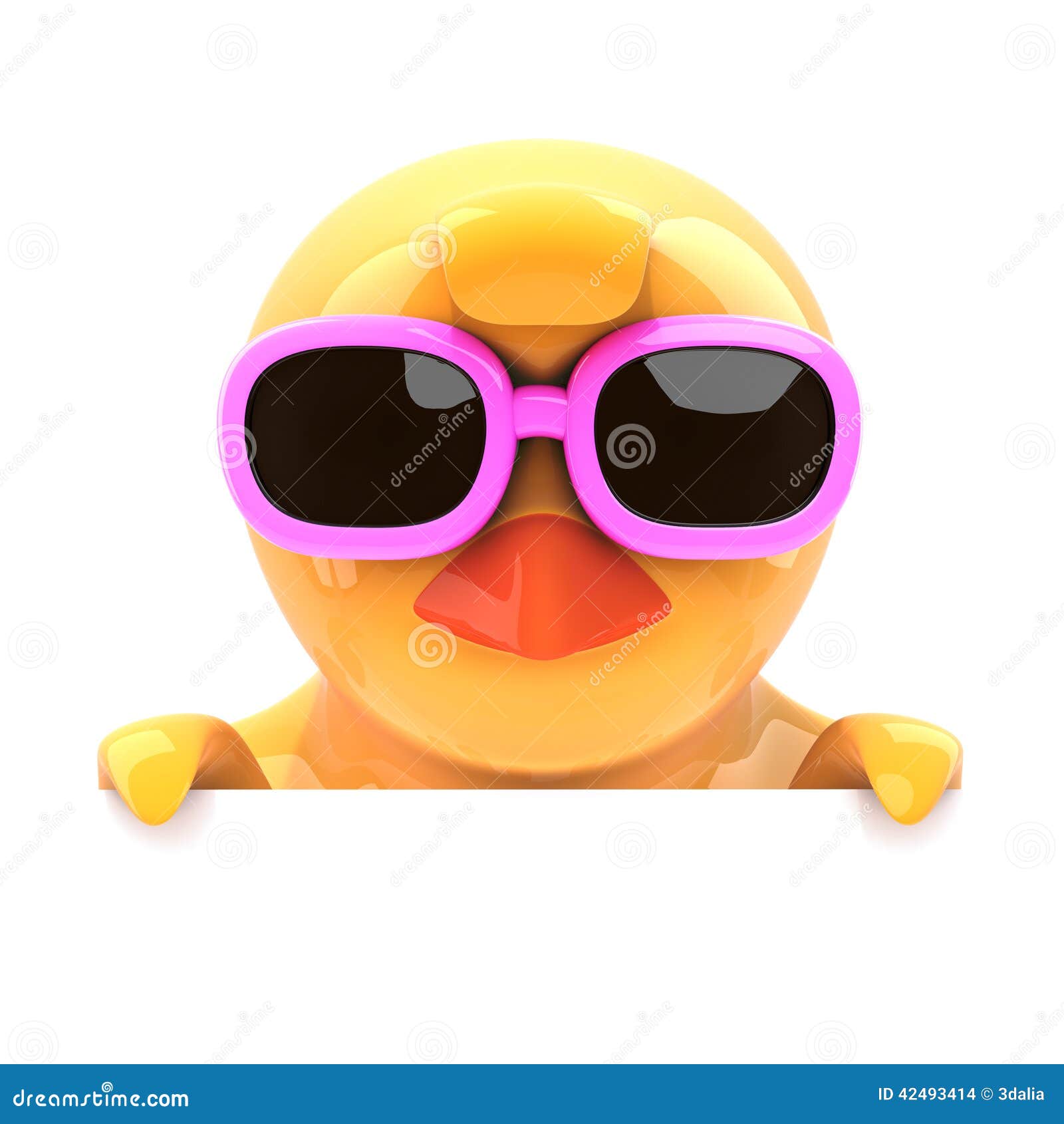 Chick In Sunglasses Looks Over The Top Stock Illustration