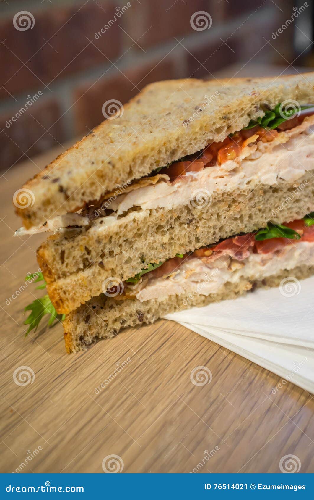 Chicken Bacon Lettuce Tomato Stock Image Image of sliced, traditional