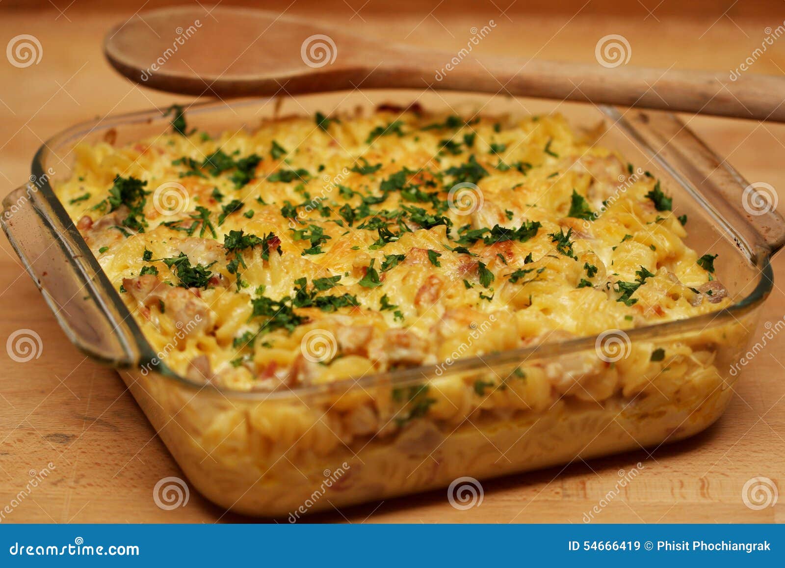 Chicken And Bacon Pasta Bake Stock Image - Image of cherry, tomatoes