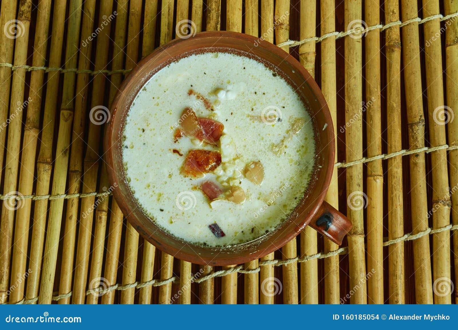 Chicken Bacon Wild Rice Soup Stock Photo Image of cream, soup 160185054