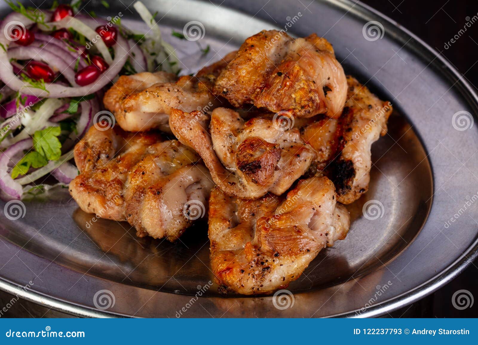 chicken barbeque with onion