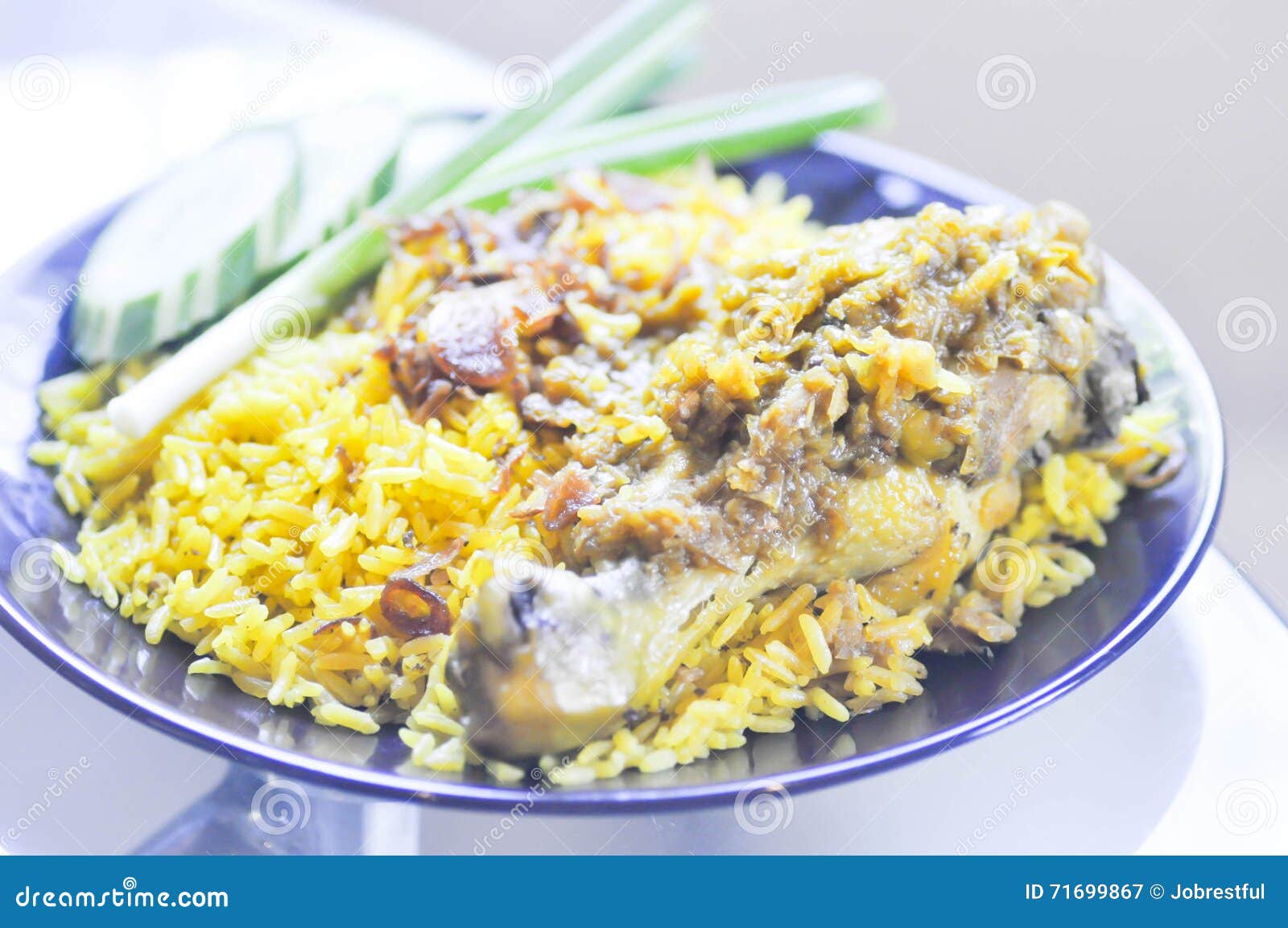 Chicken Biryani with Green Chutney Stock Image Image of cuisine
