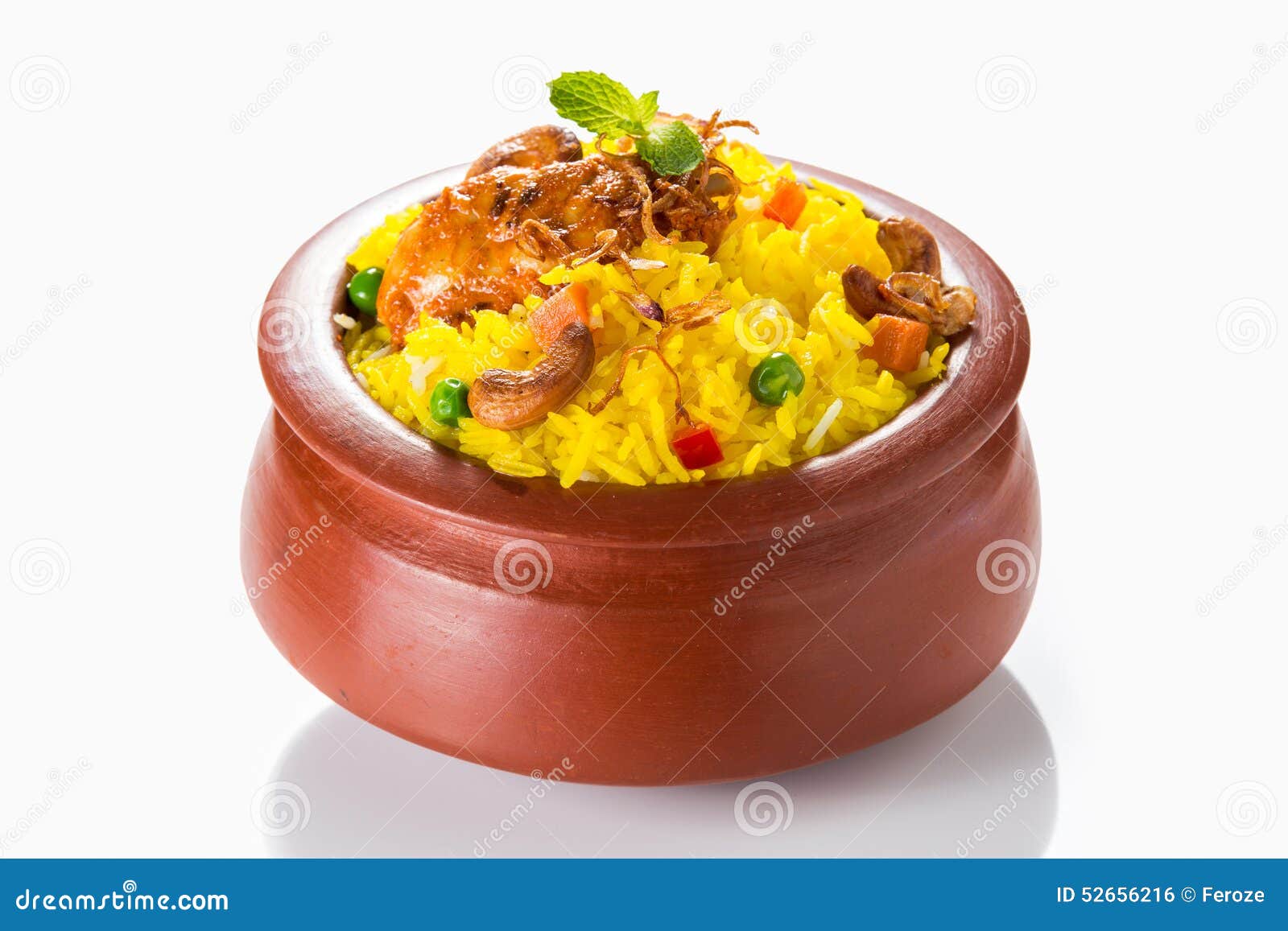Chicken Biryani Spicy Indian Malabar Biryani Hyderabadi Biryani Stock