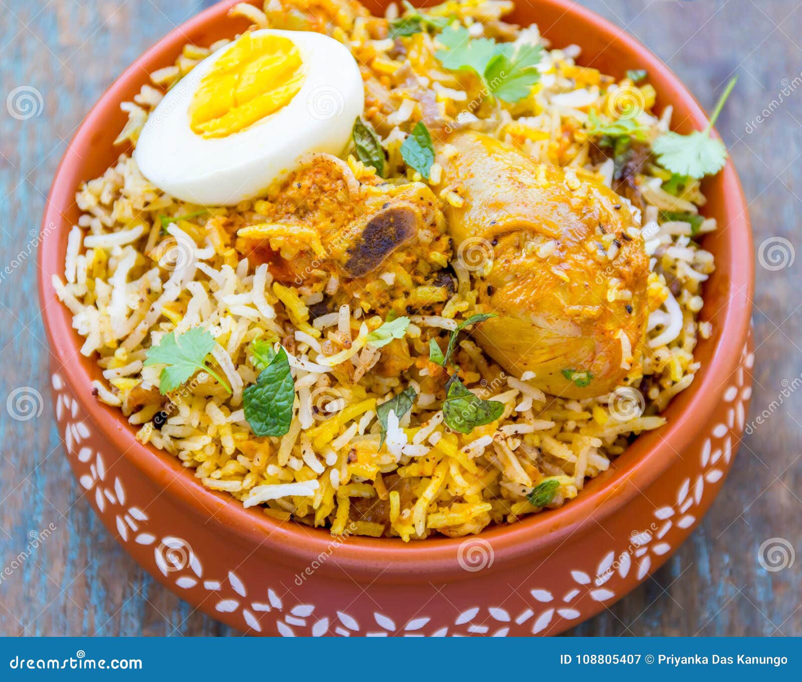 Chicken Biryani - Traditional Indian Rice Dish with Chicken Stock Image