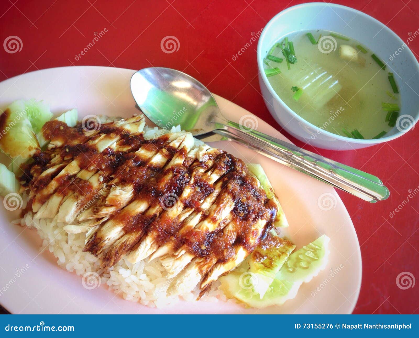 Chicken boiled rice stock photo. Image of cuisine, menu 73155276