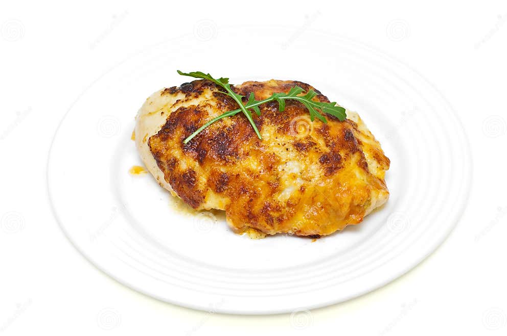 Chicken Breast Baked in Cheese Stock Photo Image of steak, chicken