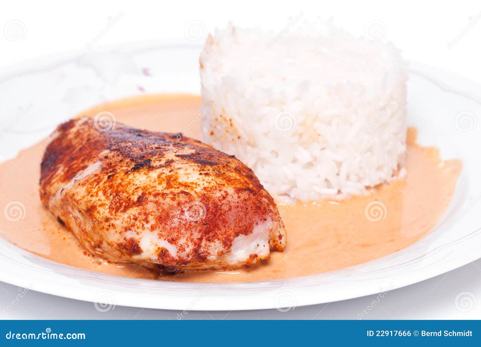 Chicken Breast with Basmati Rice Stock Photo Image of basmati, rice 22917666