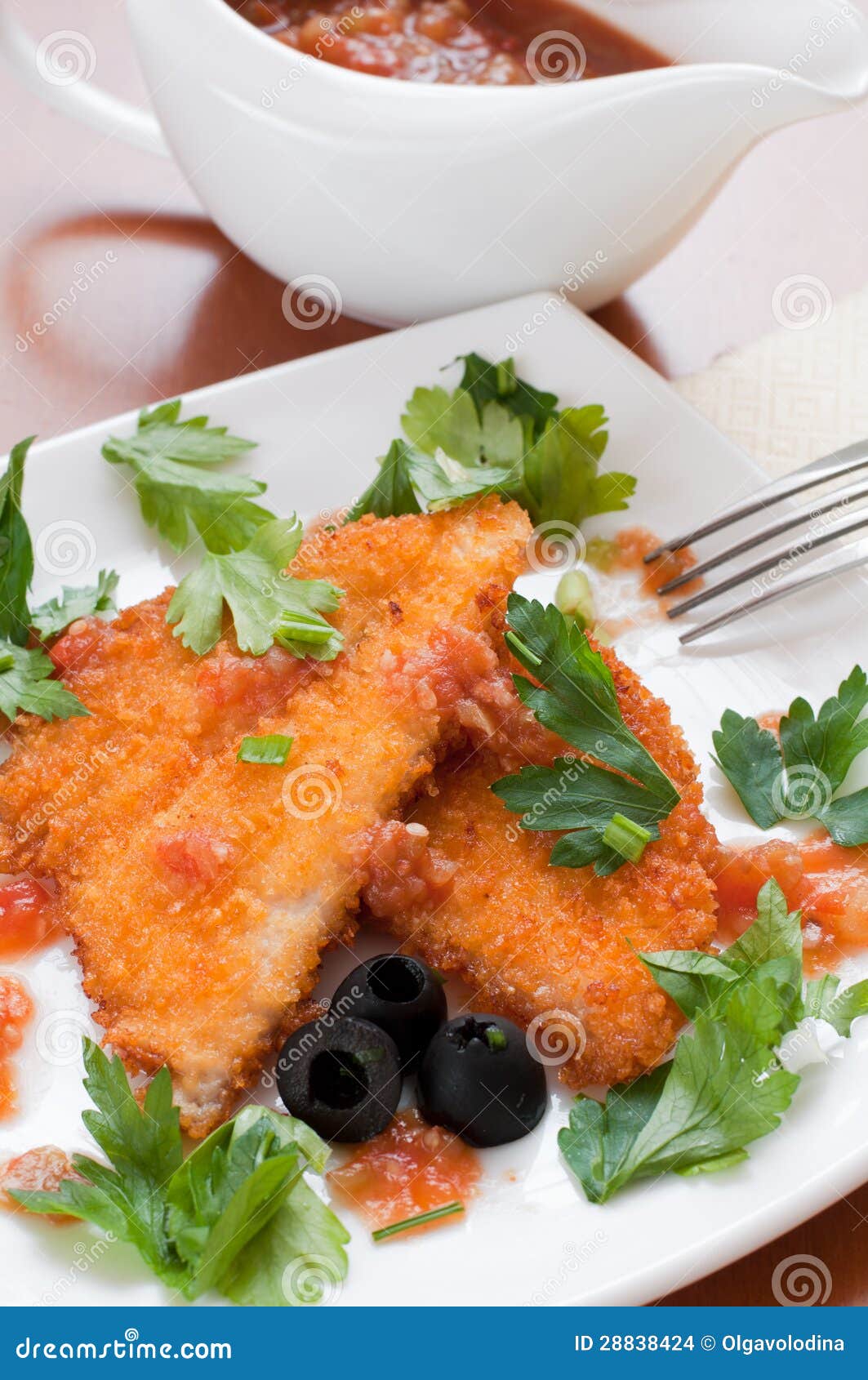 Chicken Breast in Breadcrumbs Stock Photo Image of crackers, breast