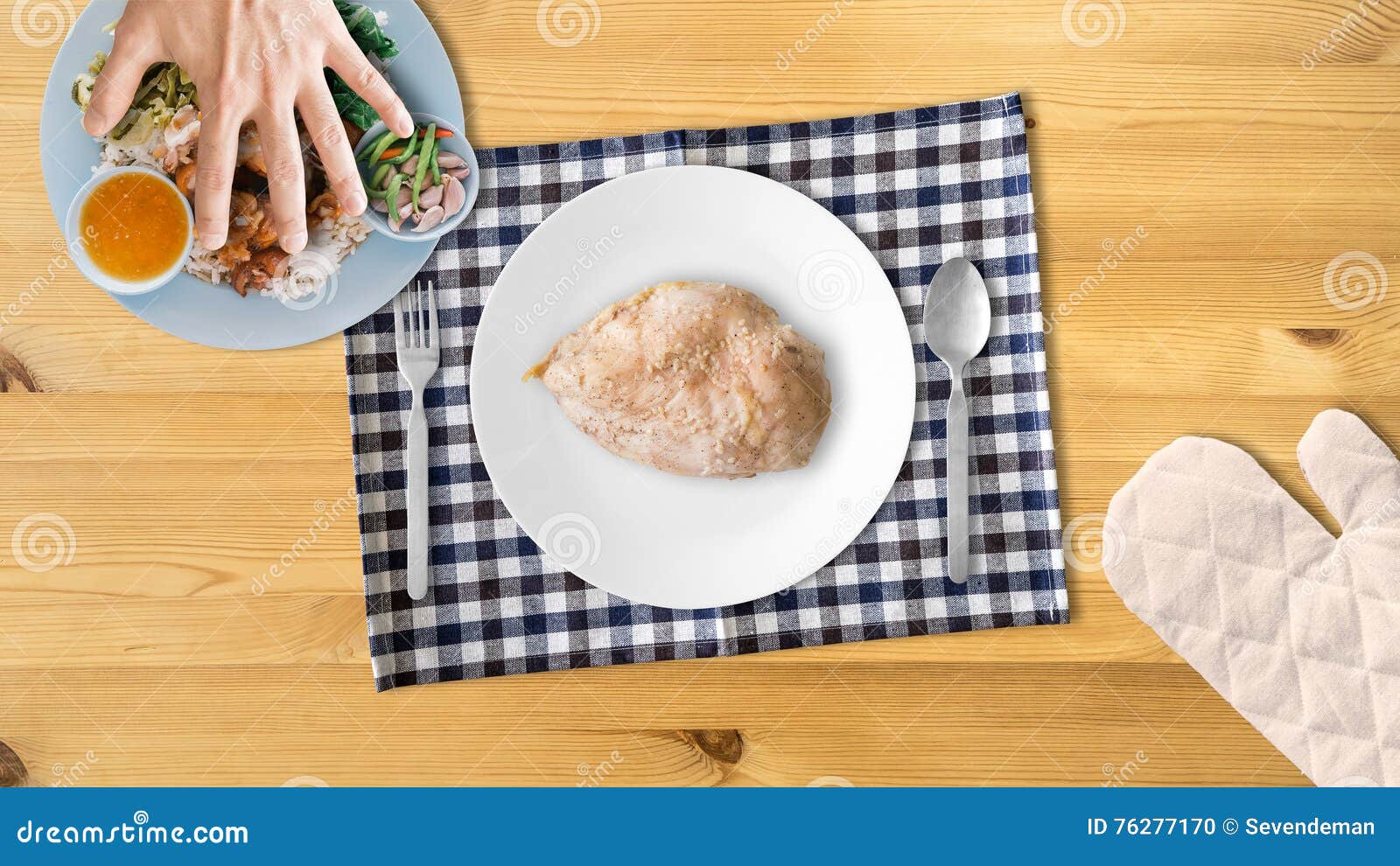 Chicken Breast for High Protein. Stock Photo Image of meal, hand