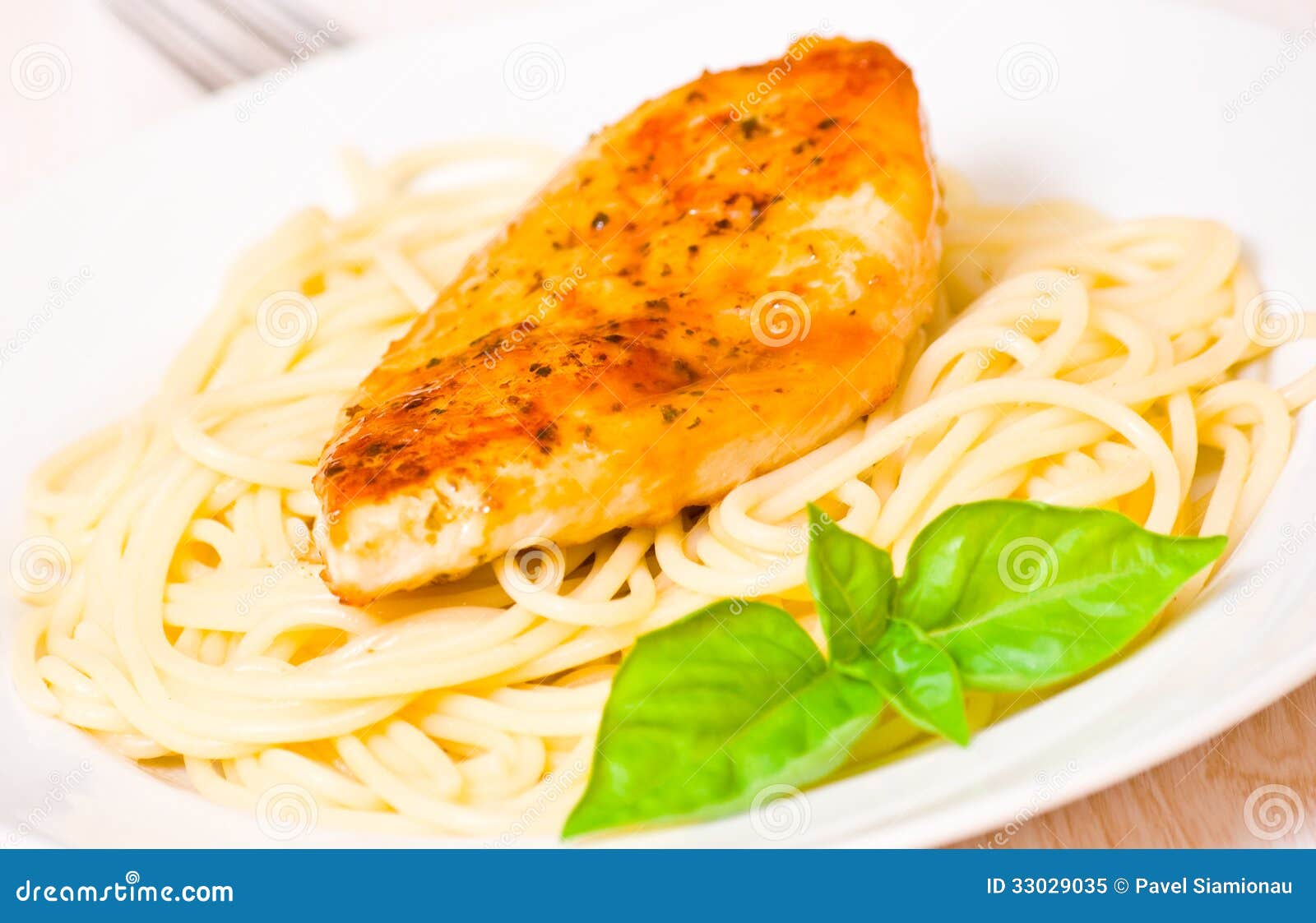Chicken breast with pasta stock image. Image of cuisine 33029035