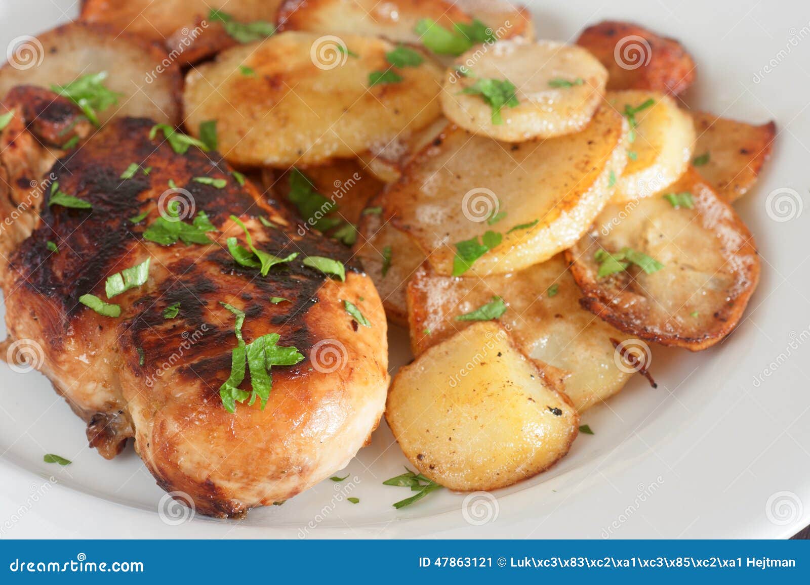 Chicken Breast with Potatoes Stock Image Image of potato, nutrition