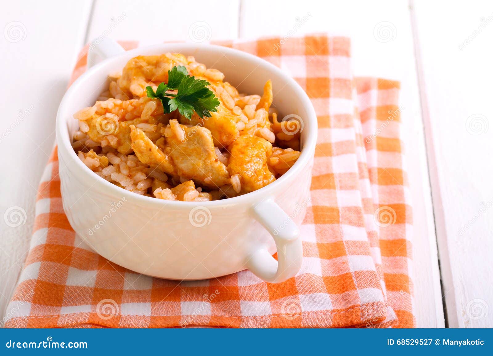Chicken breast and rice stock image. Image of comfort 68529527