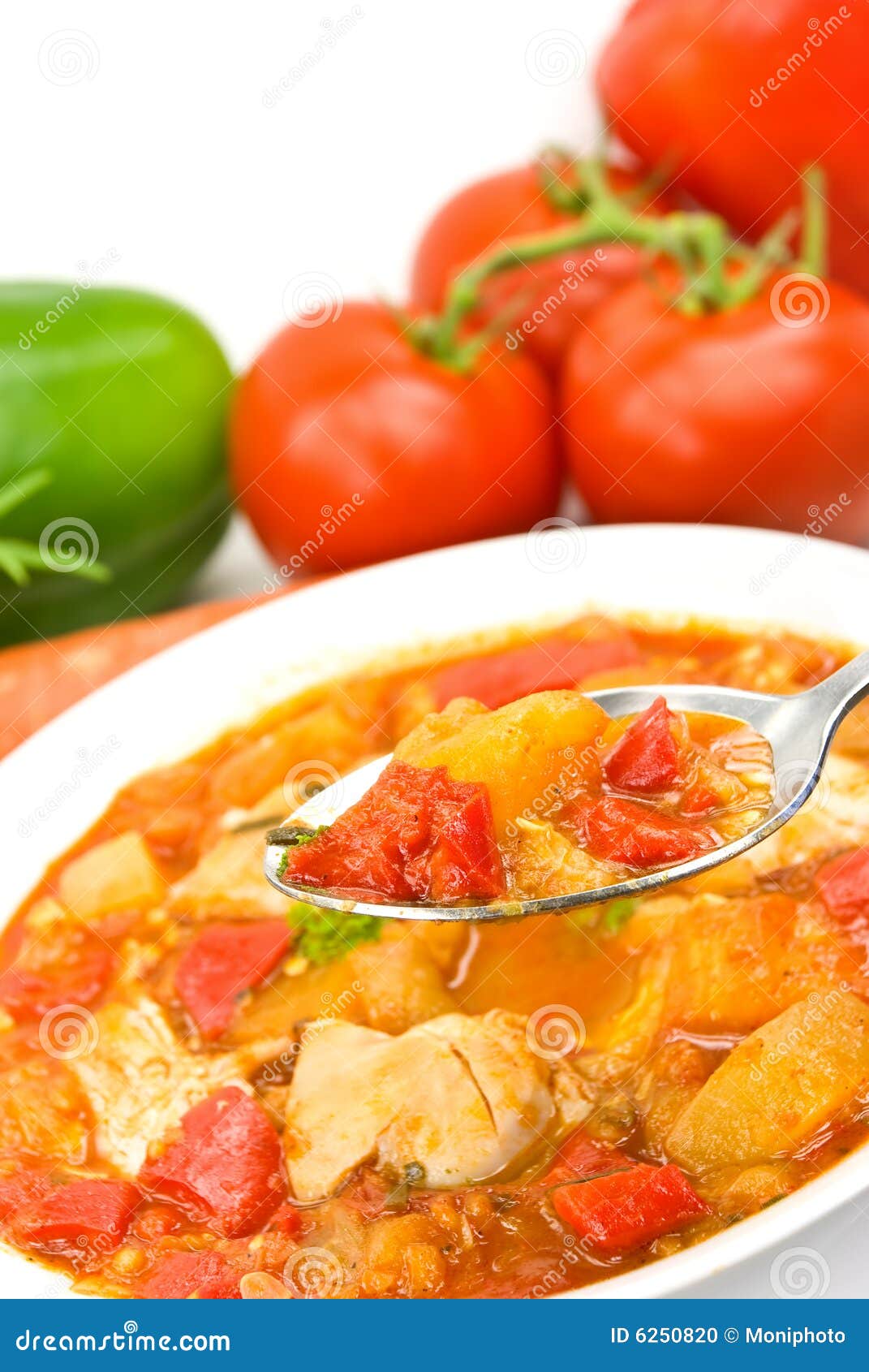 Chicken Breast Soup-stew- with Mixed Vegetable an Stock Photo - Image