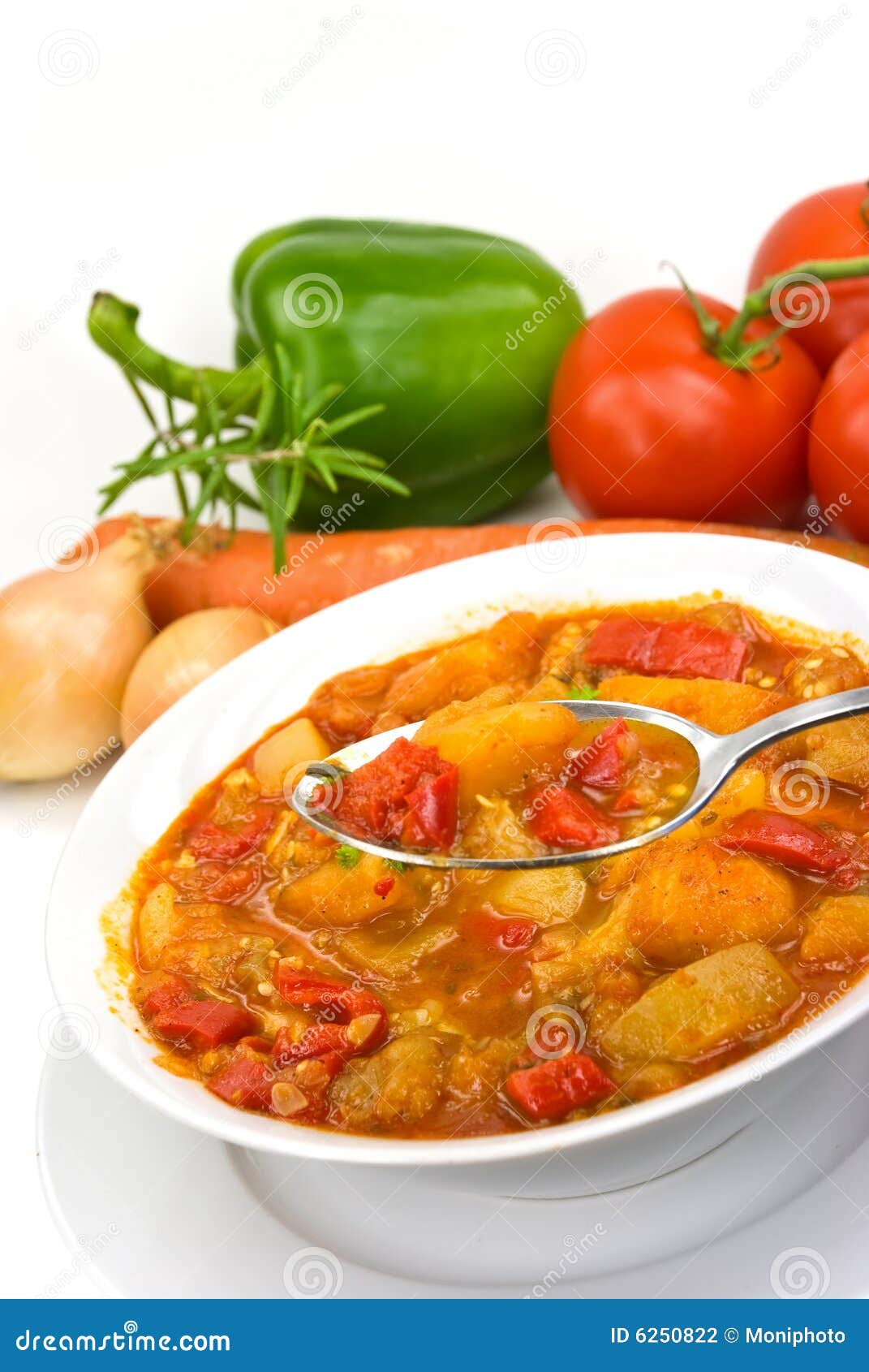 Chicken Breast Soupstew with Mixed Vegetable an Stock Photo Image