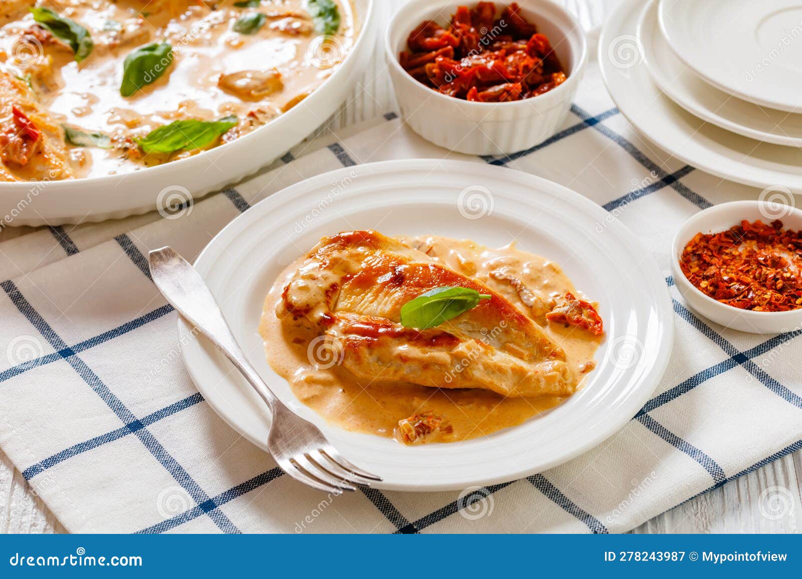 Chicken Cutlets with SunDried Tomato Cream Sauce Stock Image Image