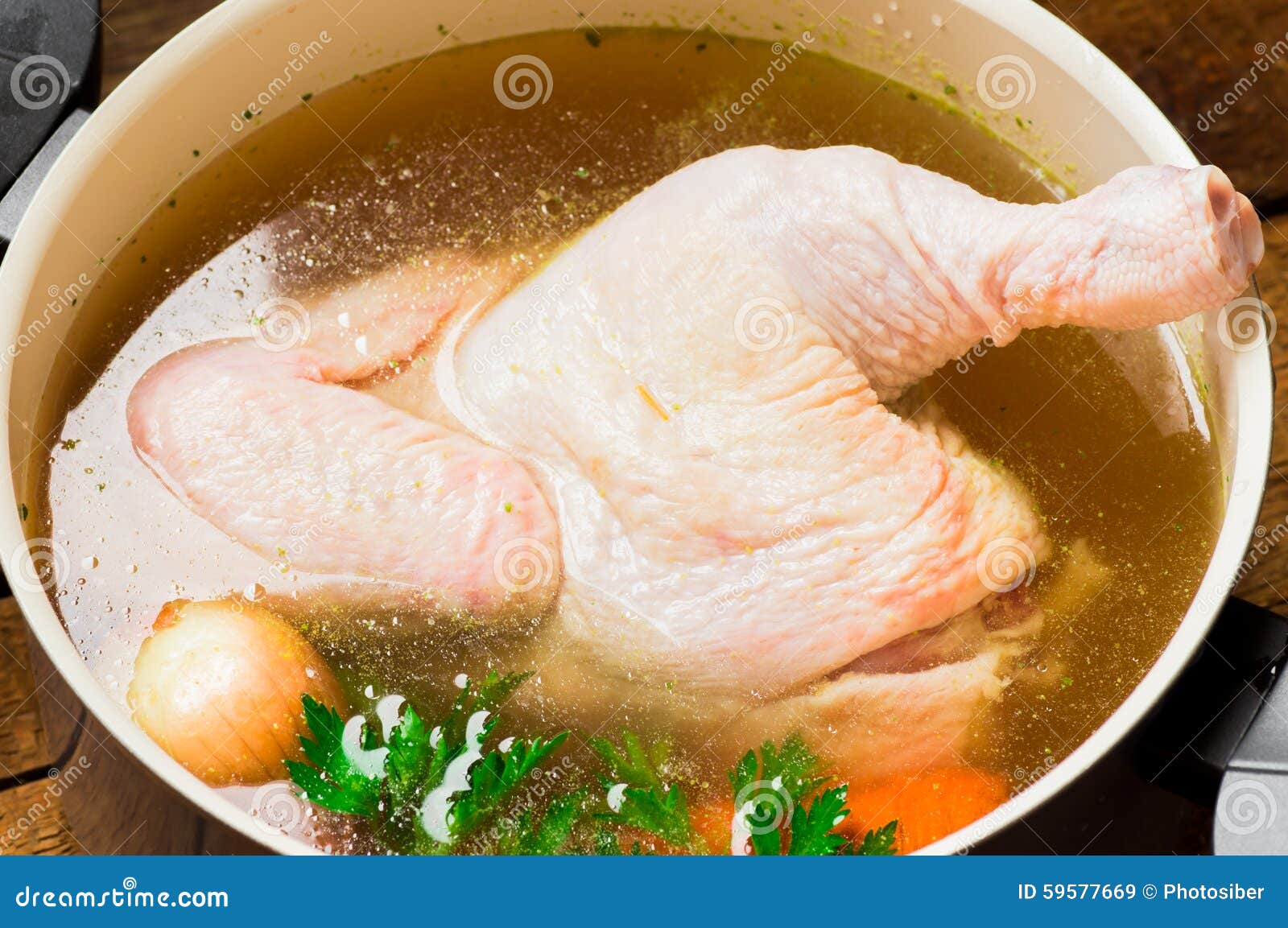 Chicken Broth is Cooked in a Pan Stock Image Image of soup, clear