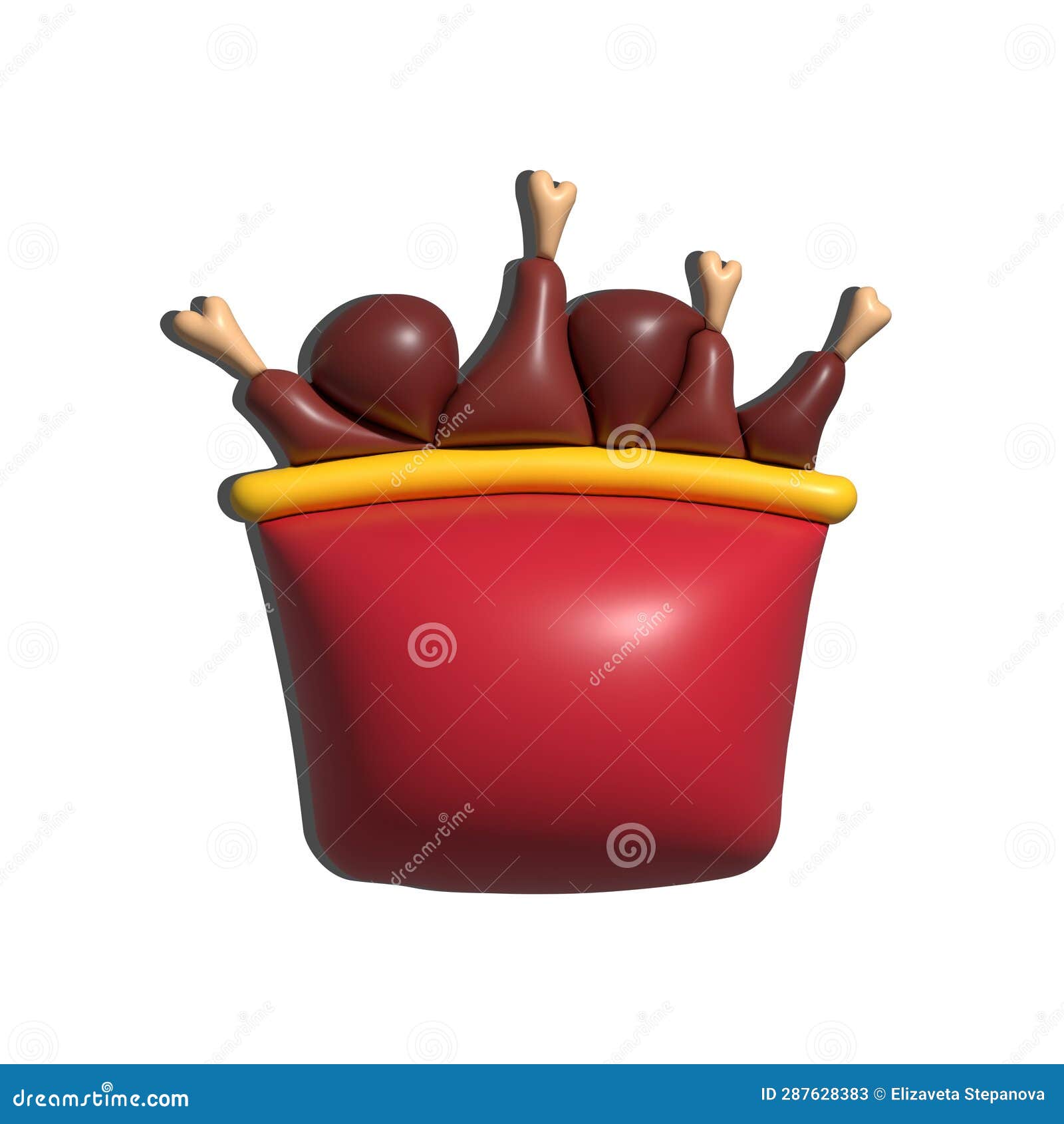 Chicken bucket stock vector. Illustration of chicken 287628383