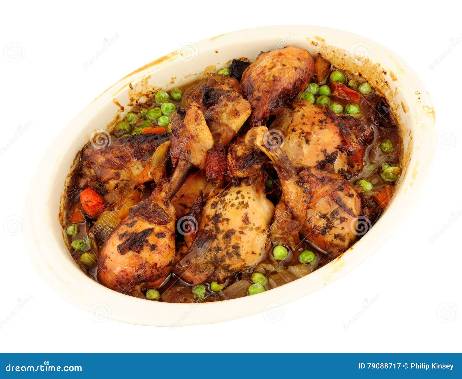 Chicken Casserole in Oven Dish Stock Image Image of comfort, peas