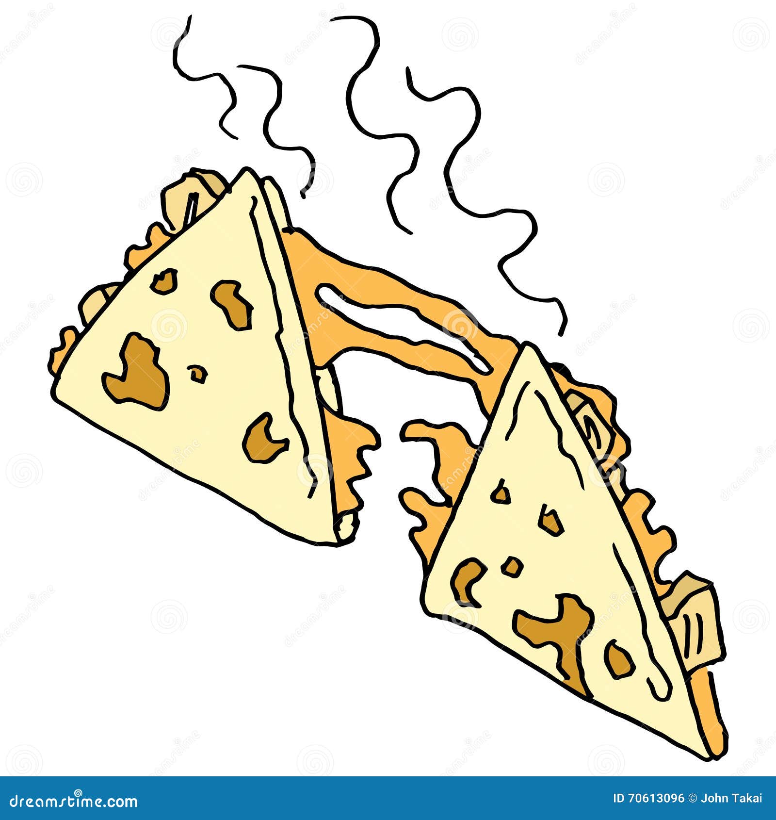 Chicken and Cheese Quesadilla Stock Vector Illustration of melted