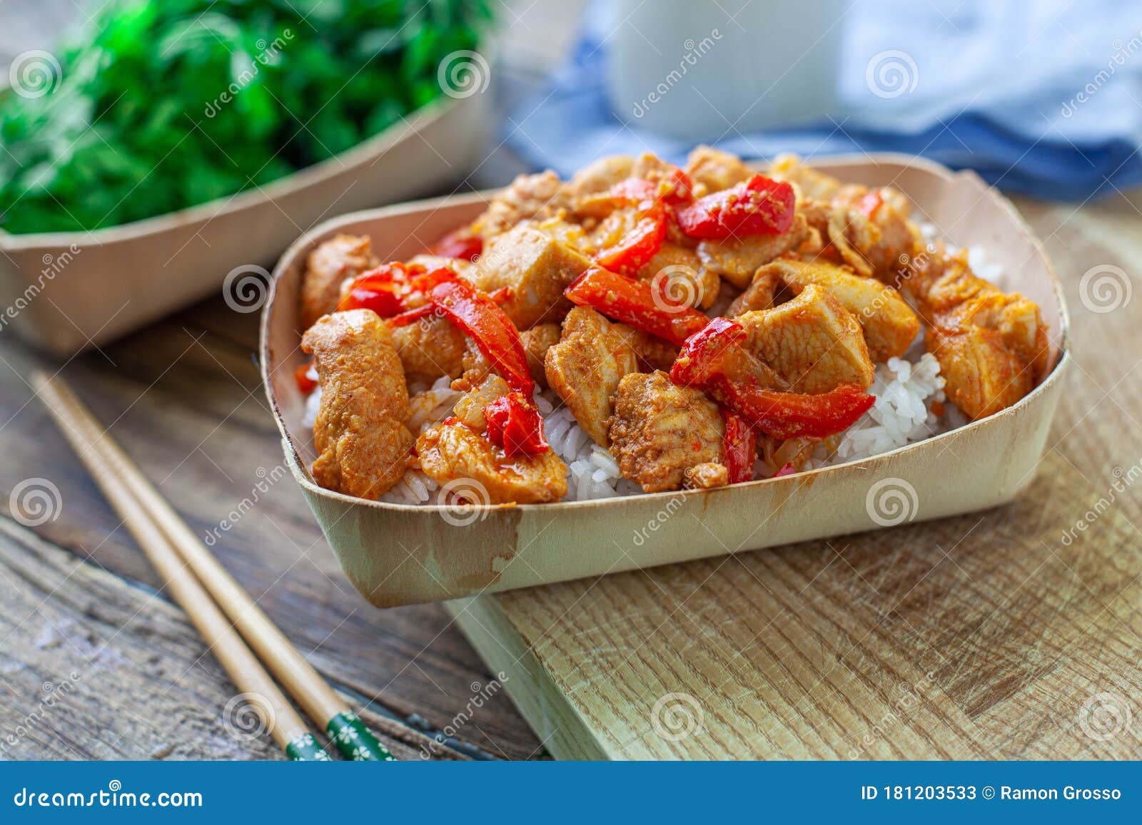 Chicken chili curry stock image. Image of traditional 181203533