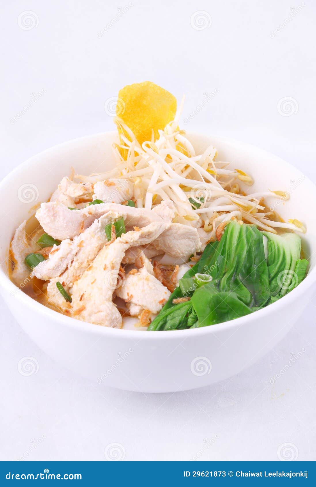 Chicken Clear Noodle Soup with Wonton. Stock Image Image of carrot