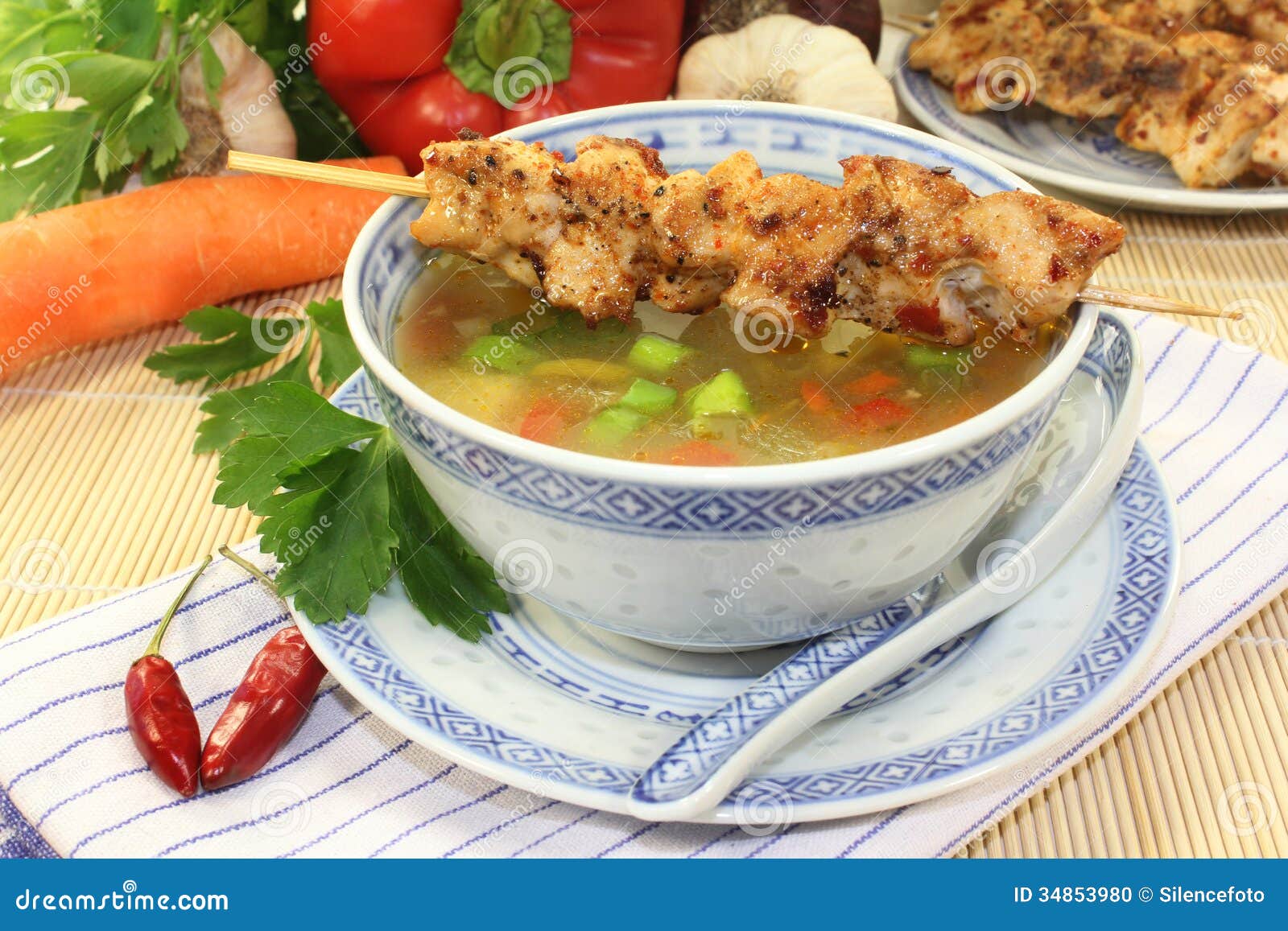 Chicken consomme stock photo. Image of consomme, celery 34853980