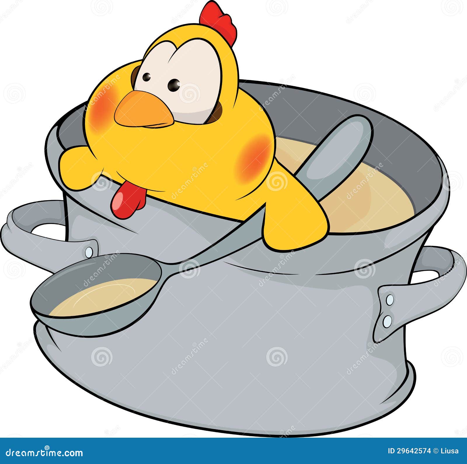 Chicken the cook cartoon stock vector. Illustration of cartoon - 29642574