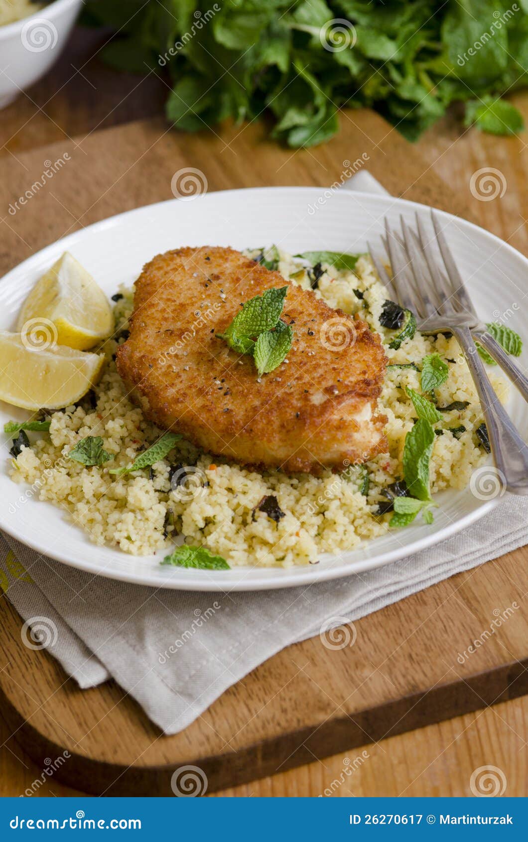 Chicken with couscous stock image. Image of fresh, steak 26270617