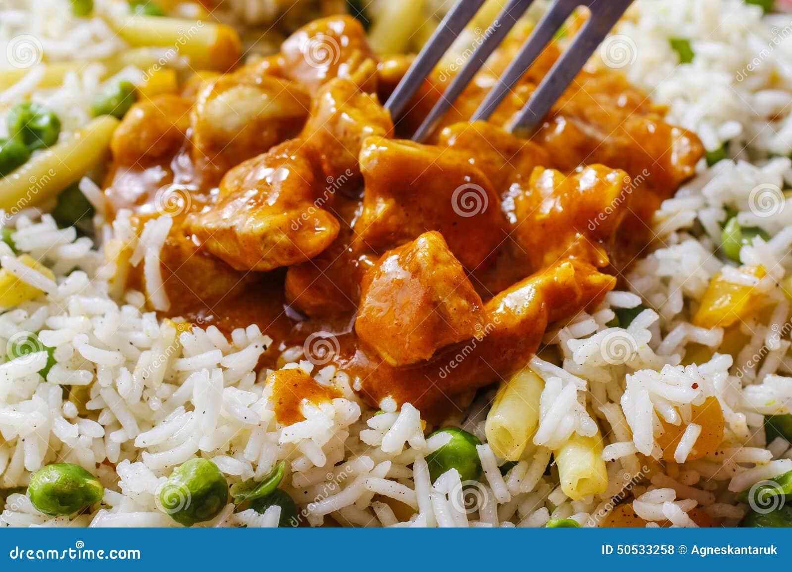 Chicken Curry with Basmati Rice and Green Peas Stock Photo Image of plate, drink 50533258