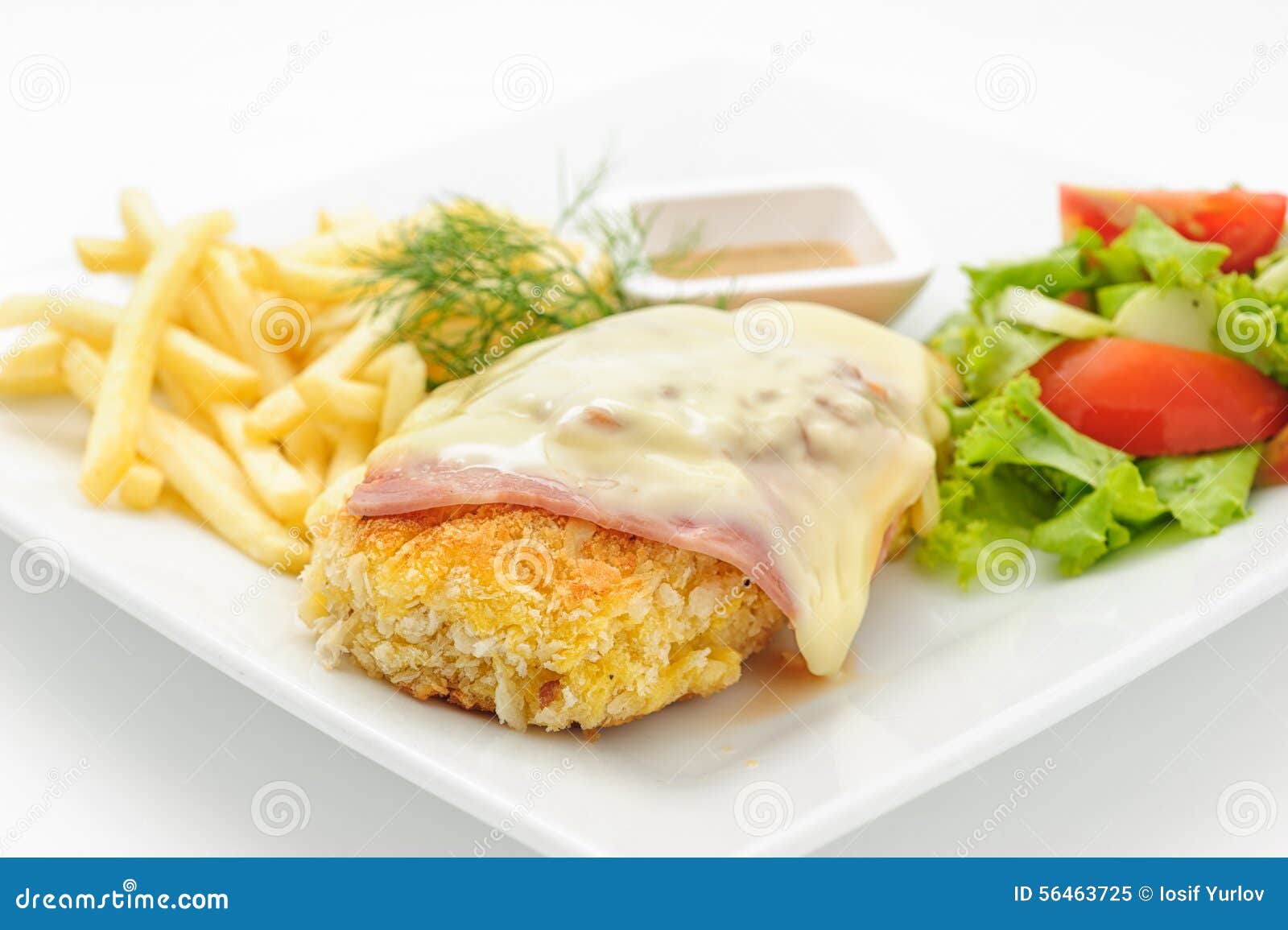 Chicken Cutlet with Ham and Cheese Stock Image Image of food, phuket