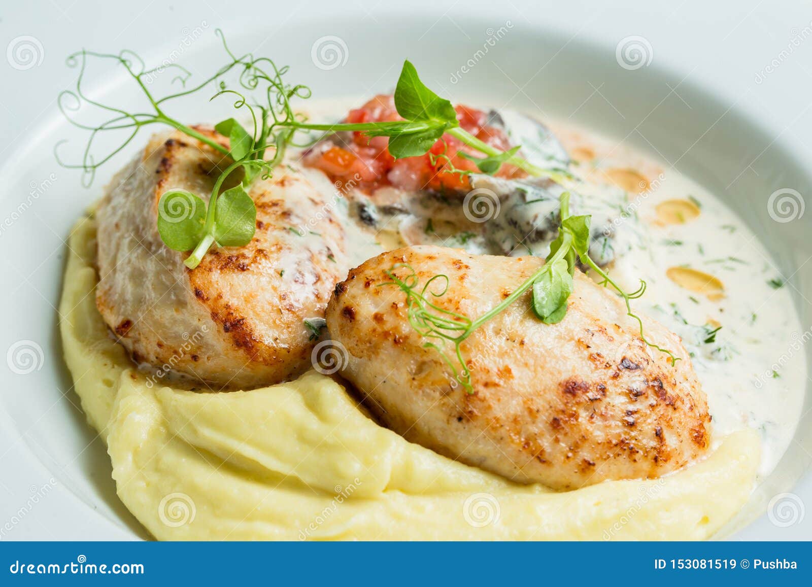 Chicken Cutlets and Mashed Potatoes Stock Image Image of dish