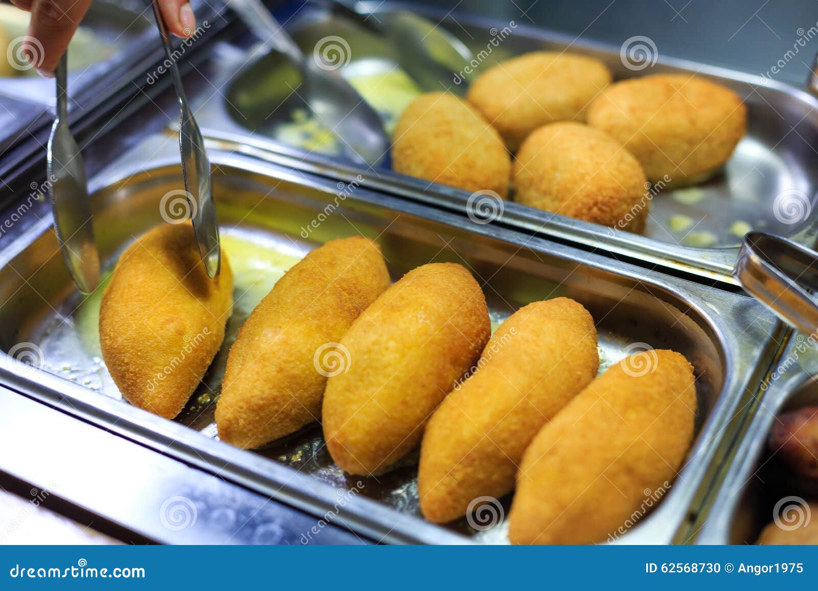 Chicken Cutlets in Storefront in the Restaurant Stock Photo Image of