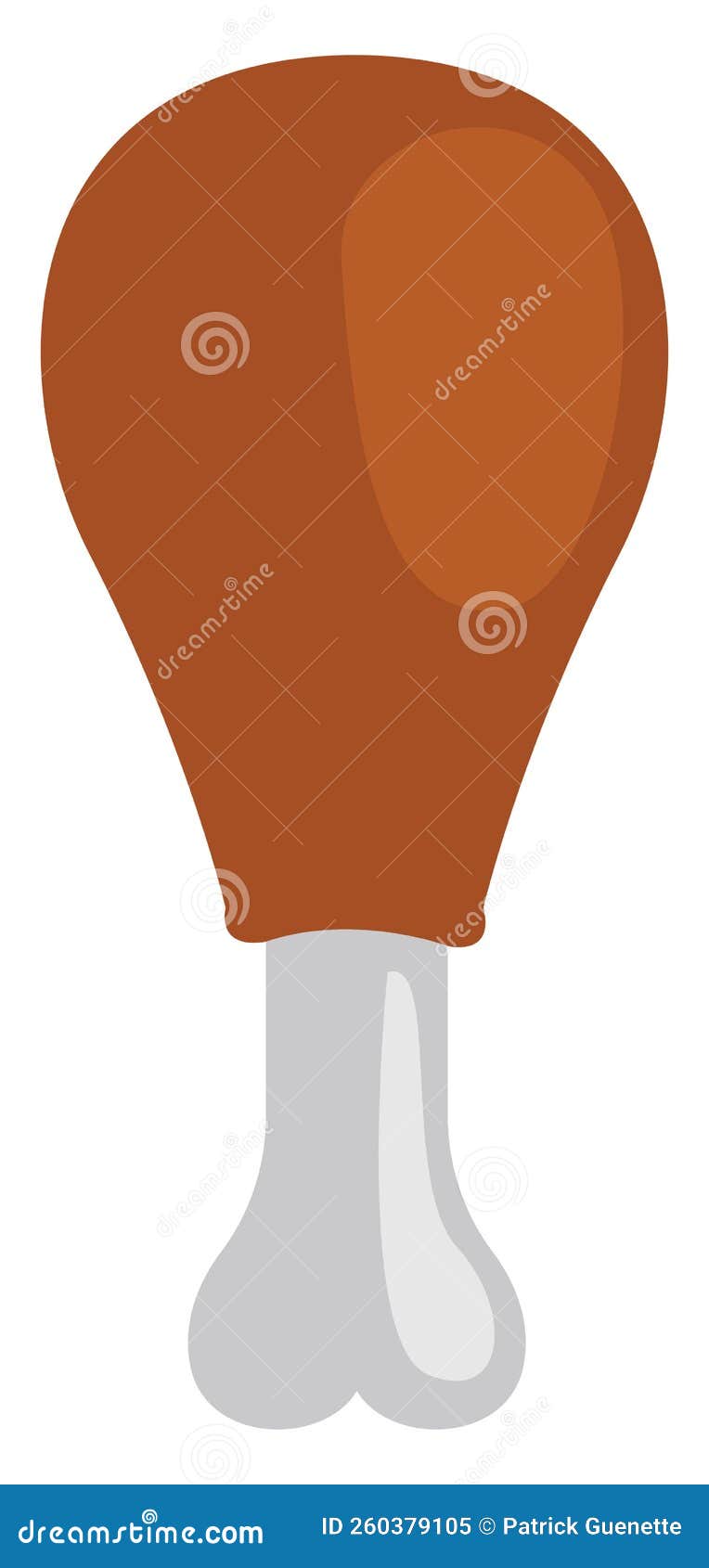 Chicken drum, icon stock vector. Illustration of isolated 260379105
