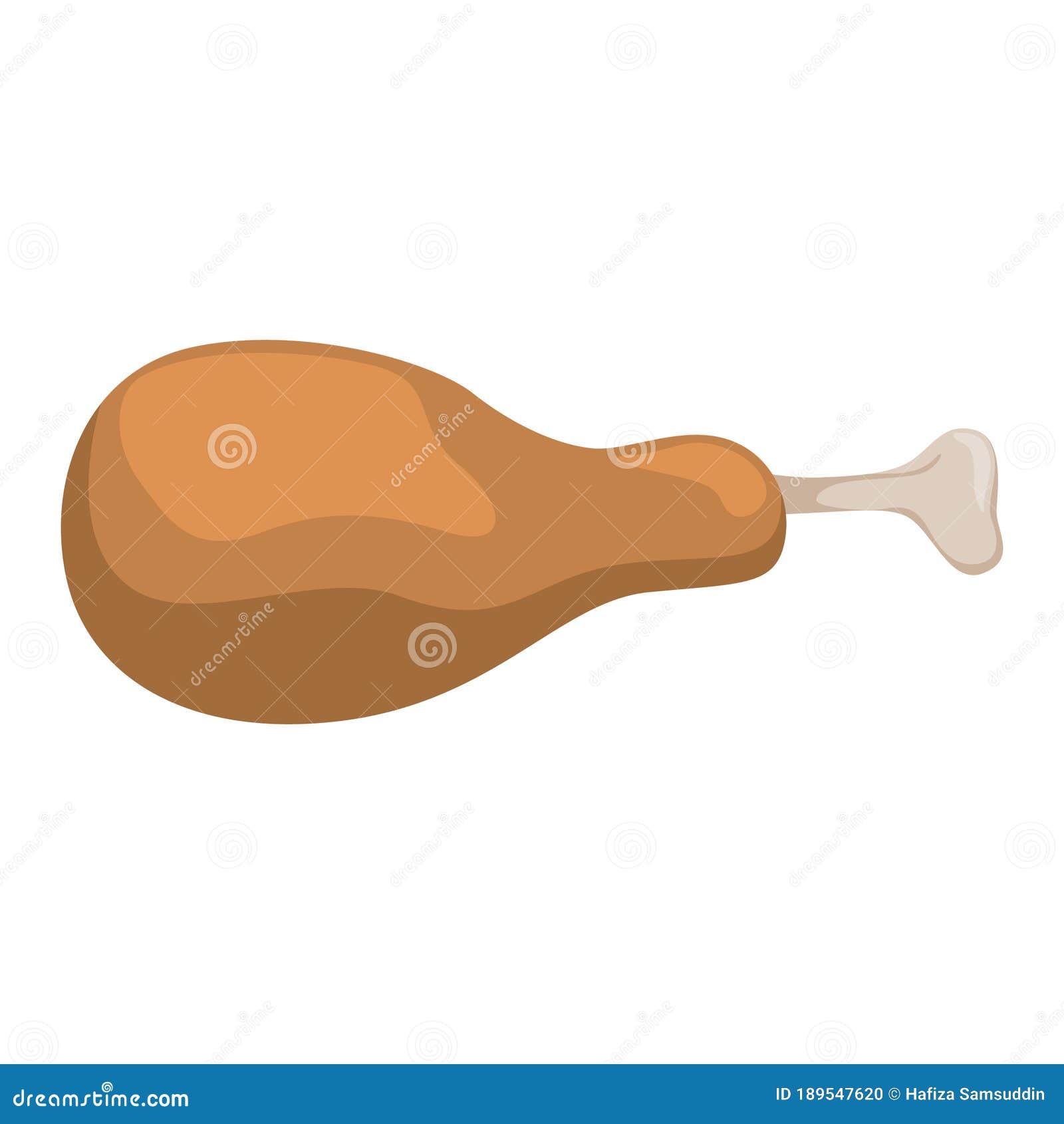 Chicken Drumstick. Vector Illustration Decorative Design Stock Vector