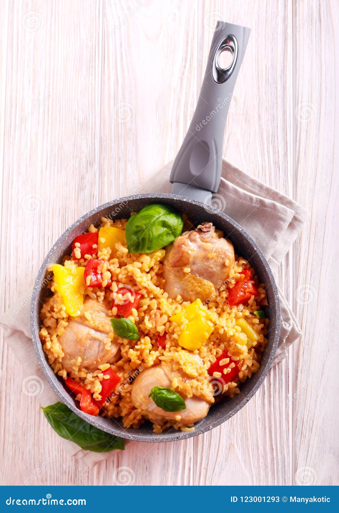Chicken Drumsticks with Bulgur Stock Image Image of risotto, healthy